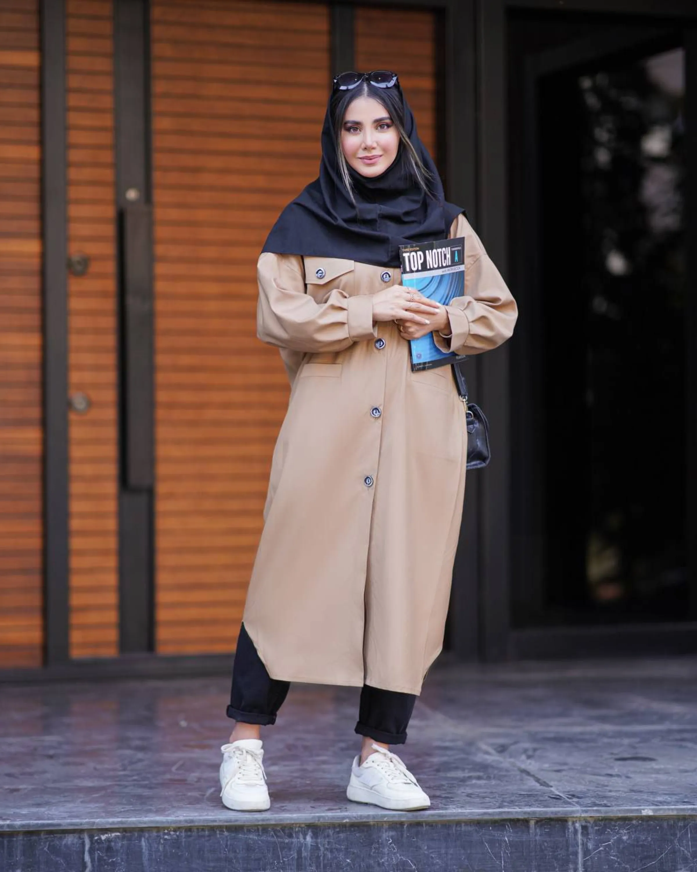 مانتو دانشجویی یقه مردانه