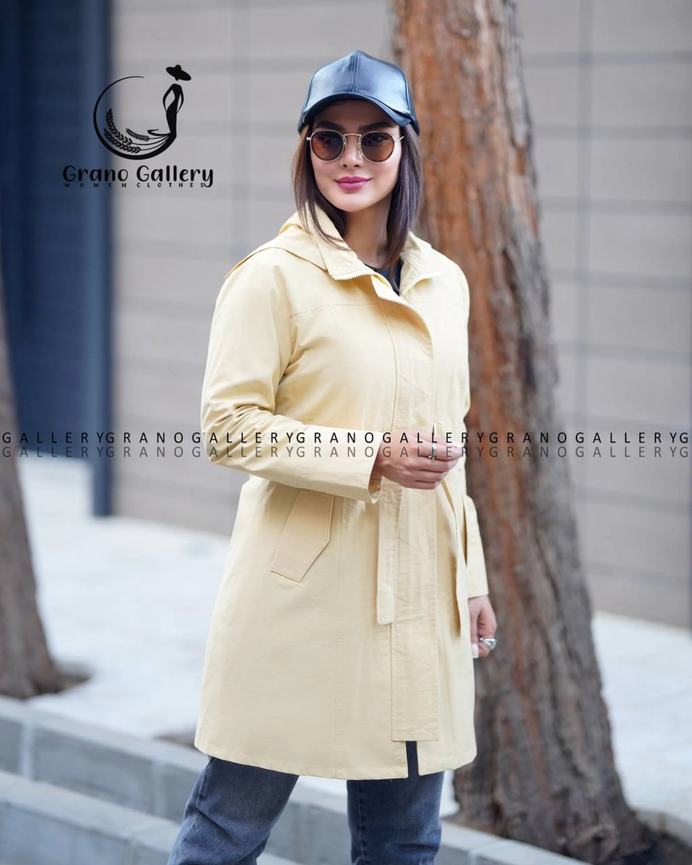 مانتو کتان کلاهدار