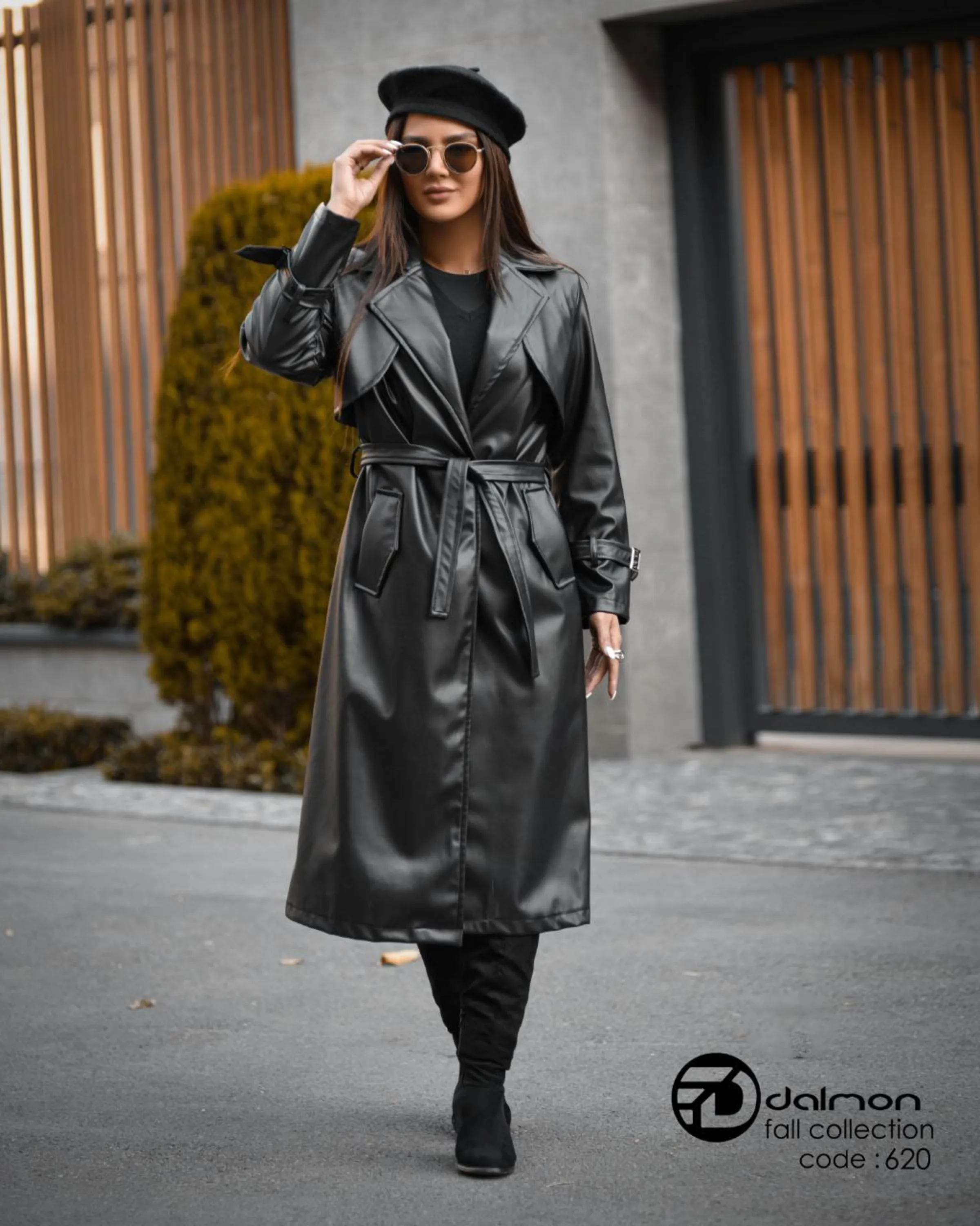 پالتو چرم بلند سولینا