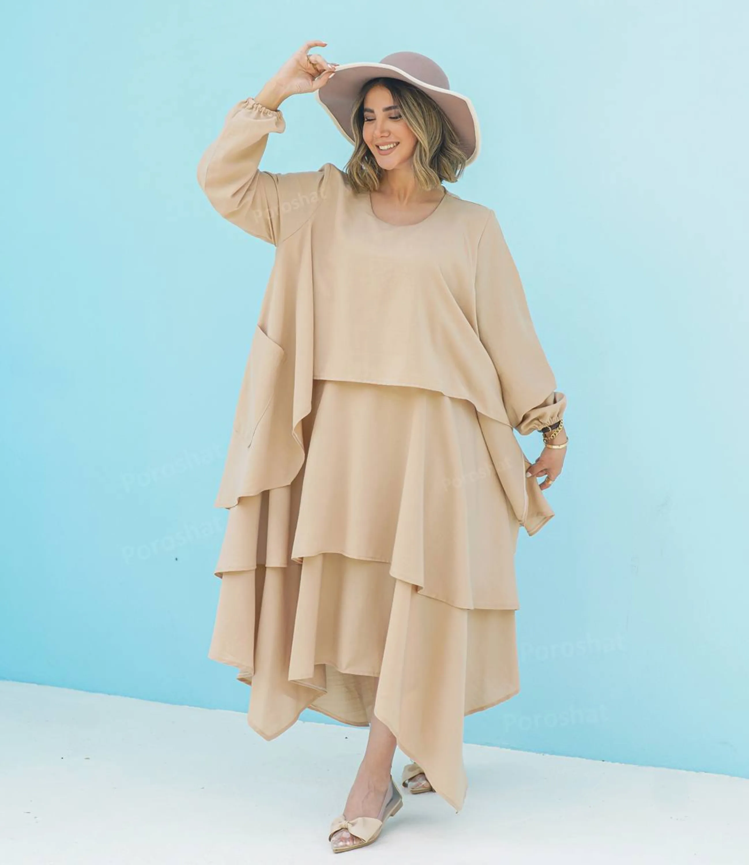 پیراهن نخی زنانه