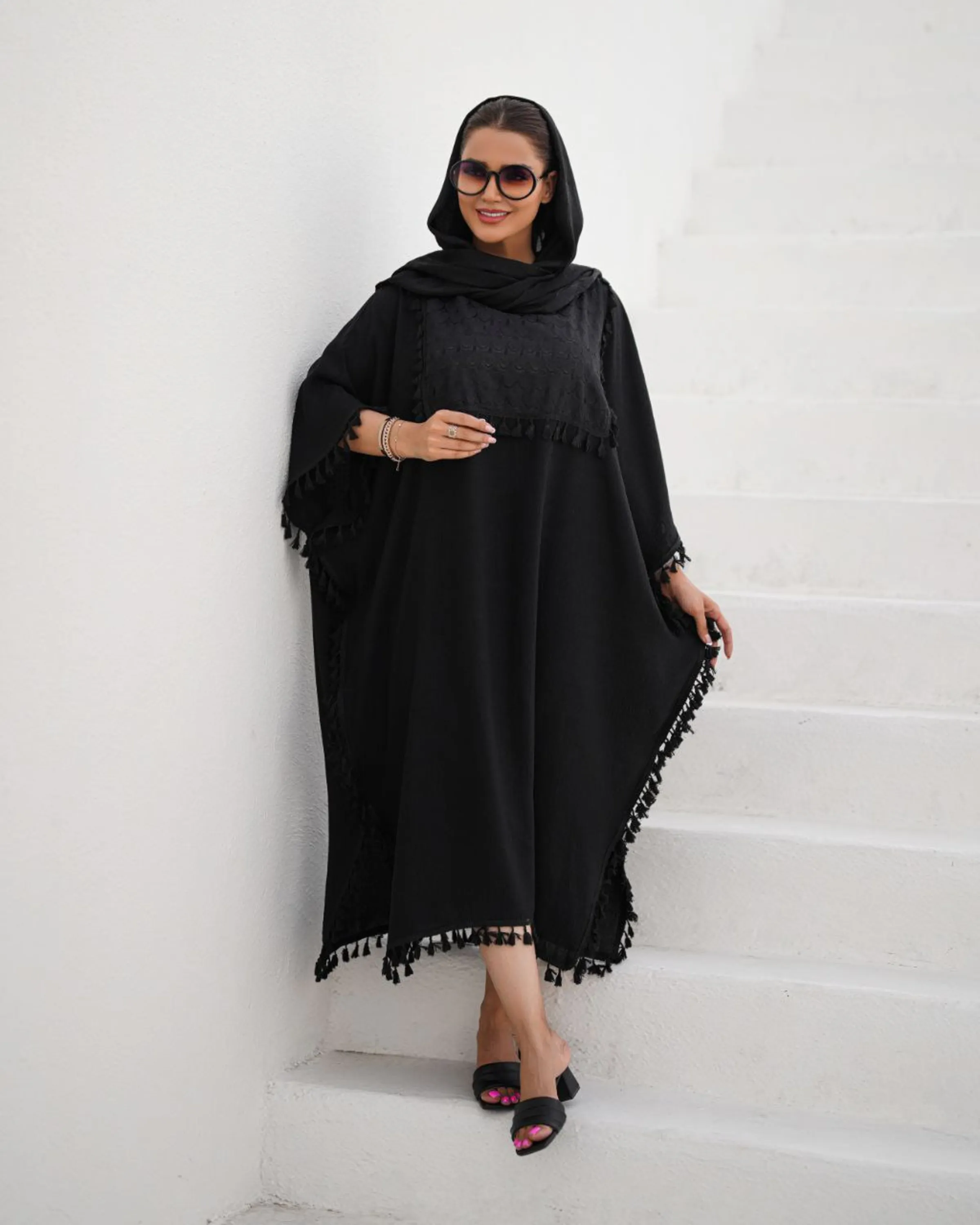 مانتو عبایی منگوله دار