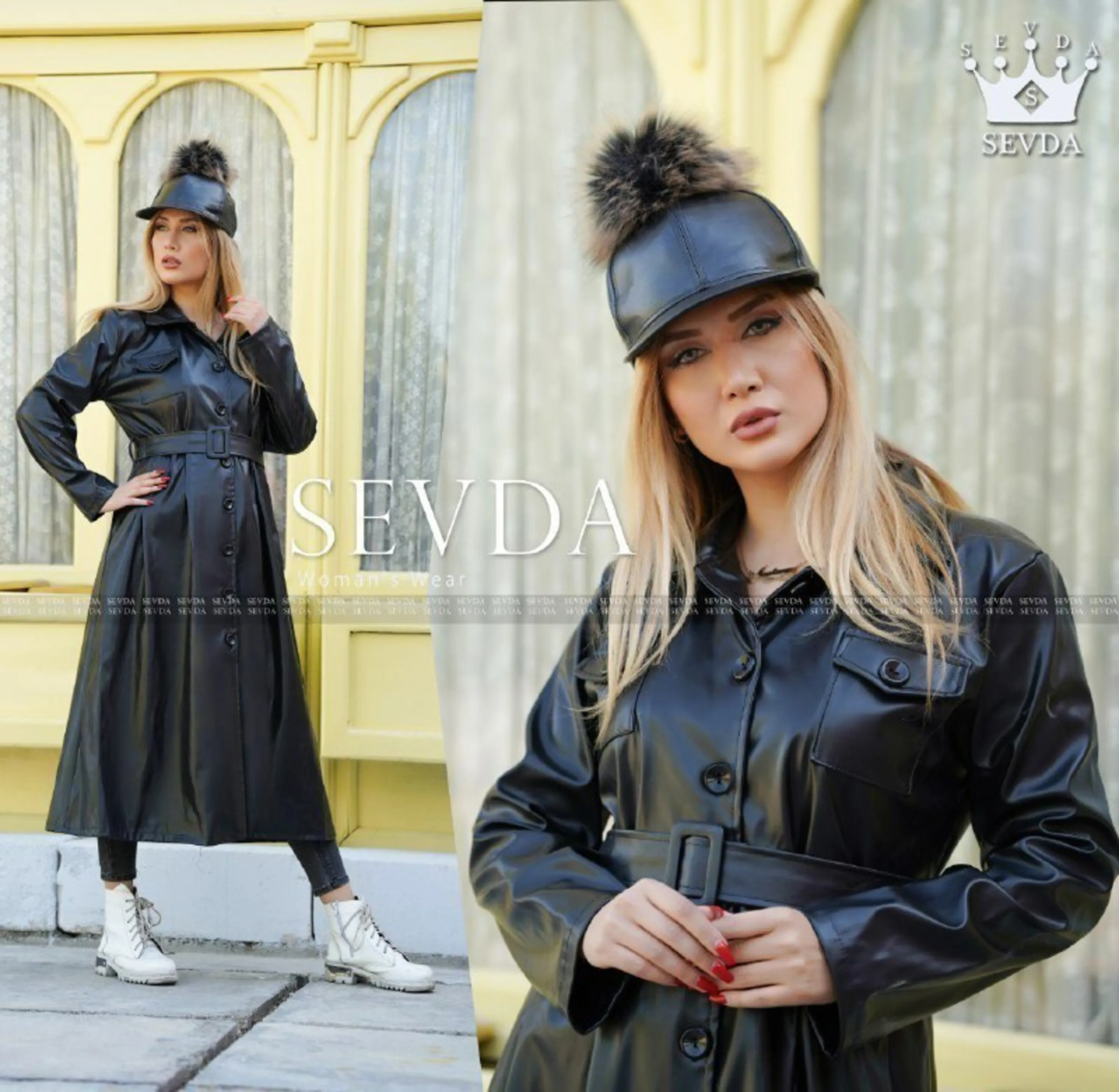 پالتو چرم زنانه رها