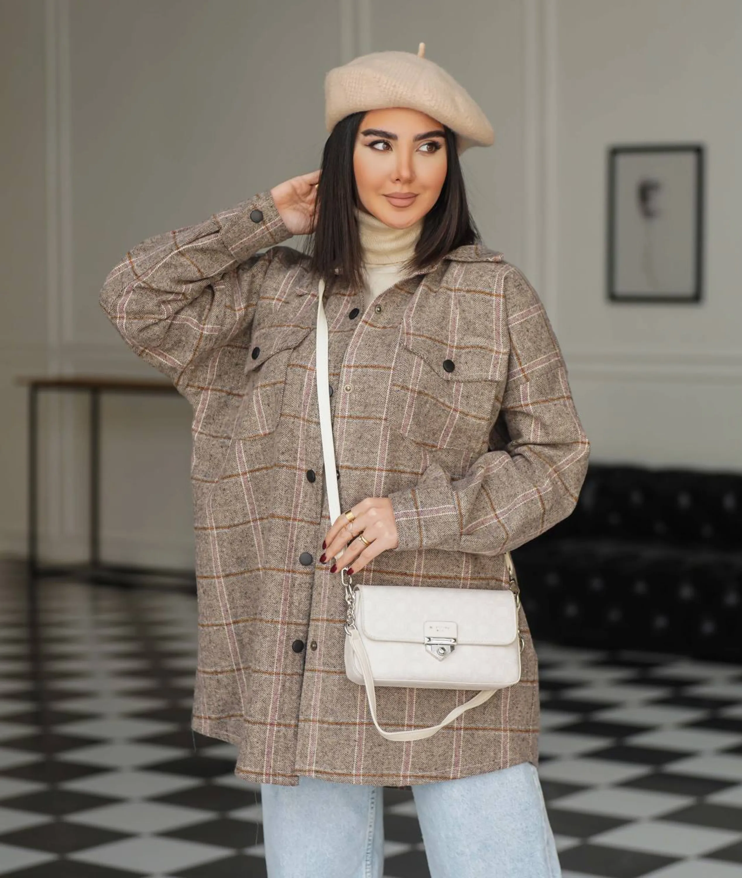 شکت چهارخونه پشمی