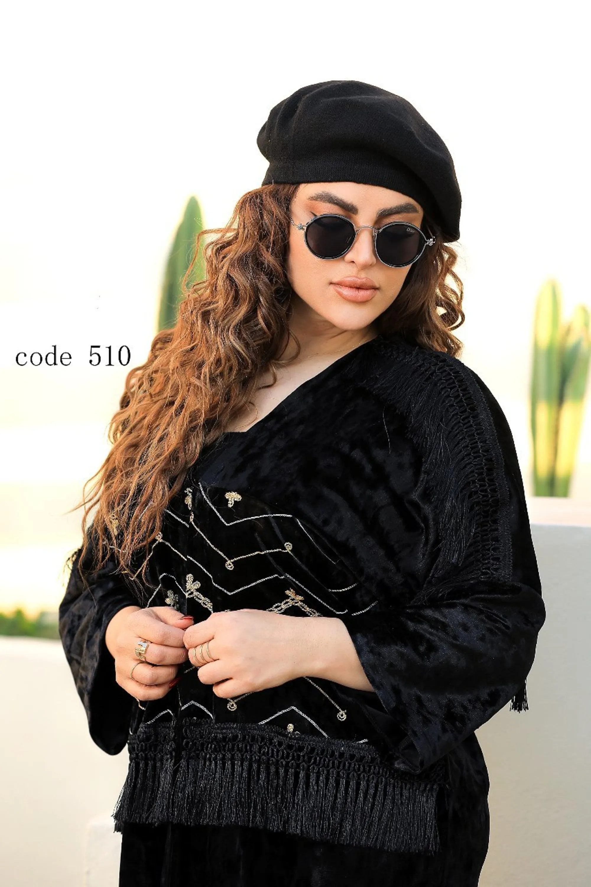 مانتو عبایی مخمل