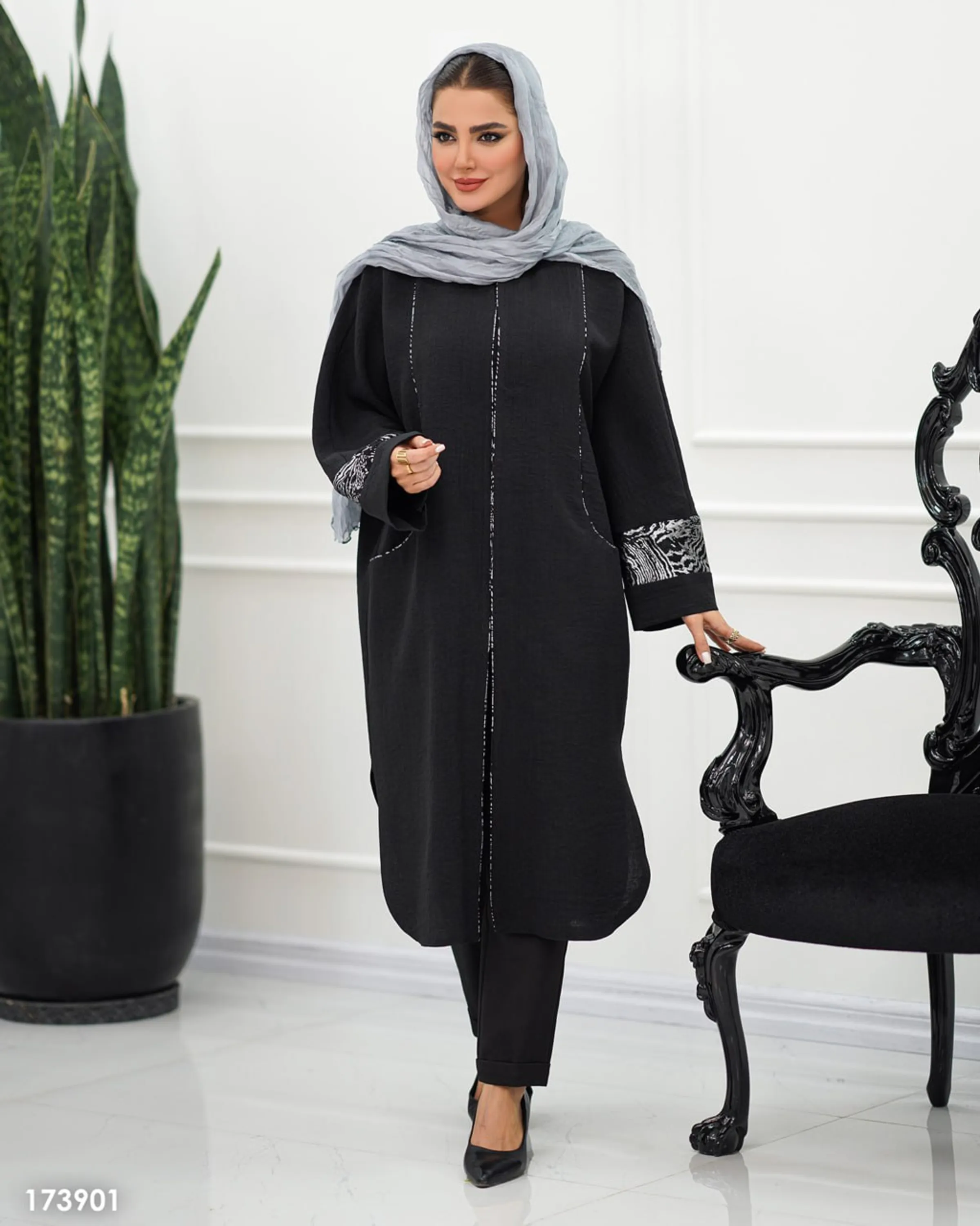 مانتو جلو بسته پرنگ