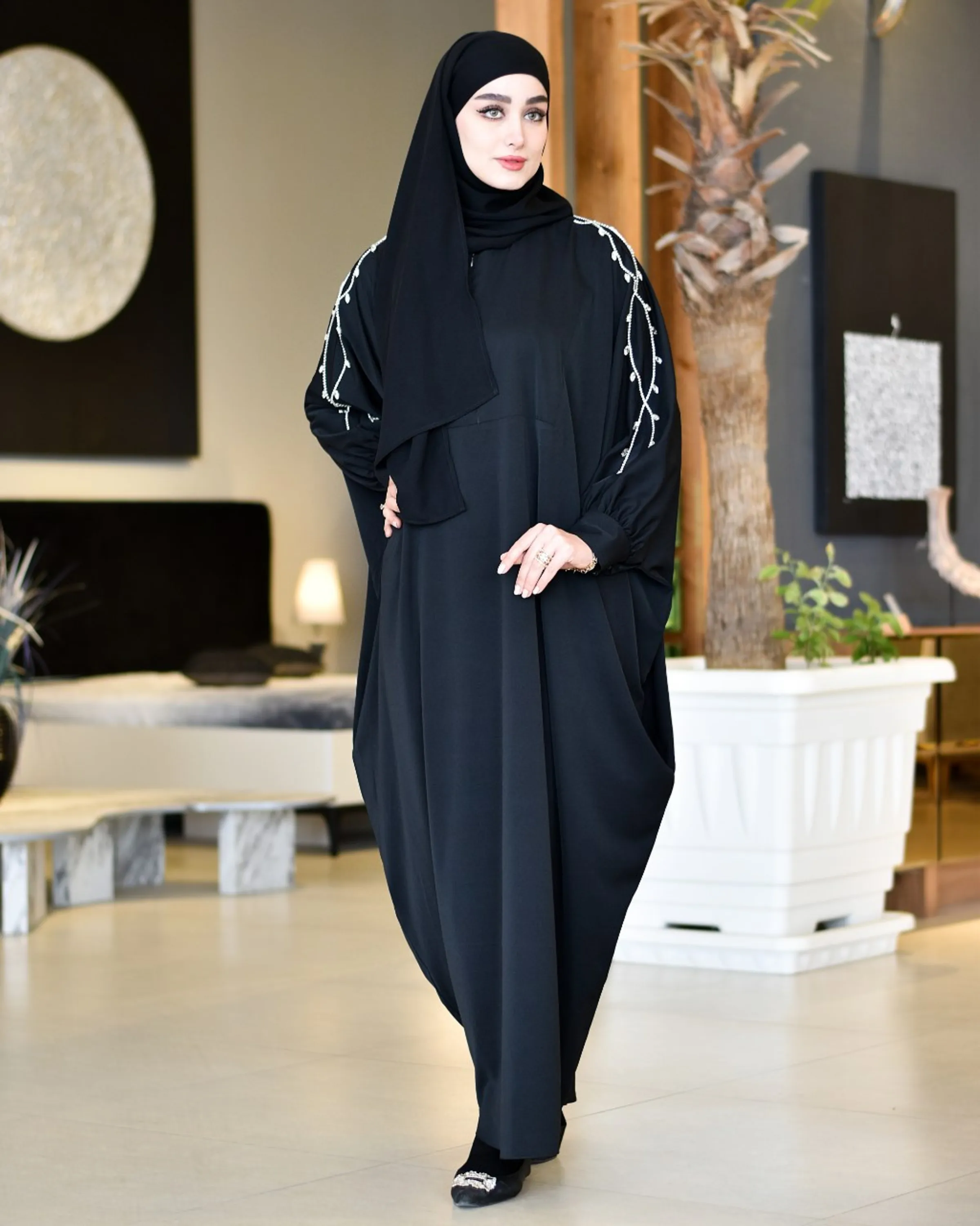 مانتو عبایی جواهر دوزی