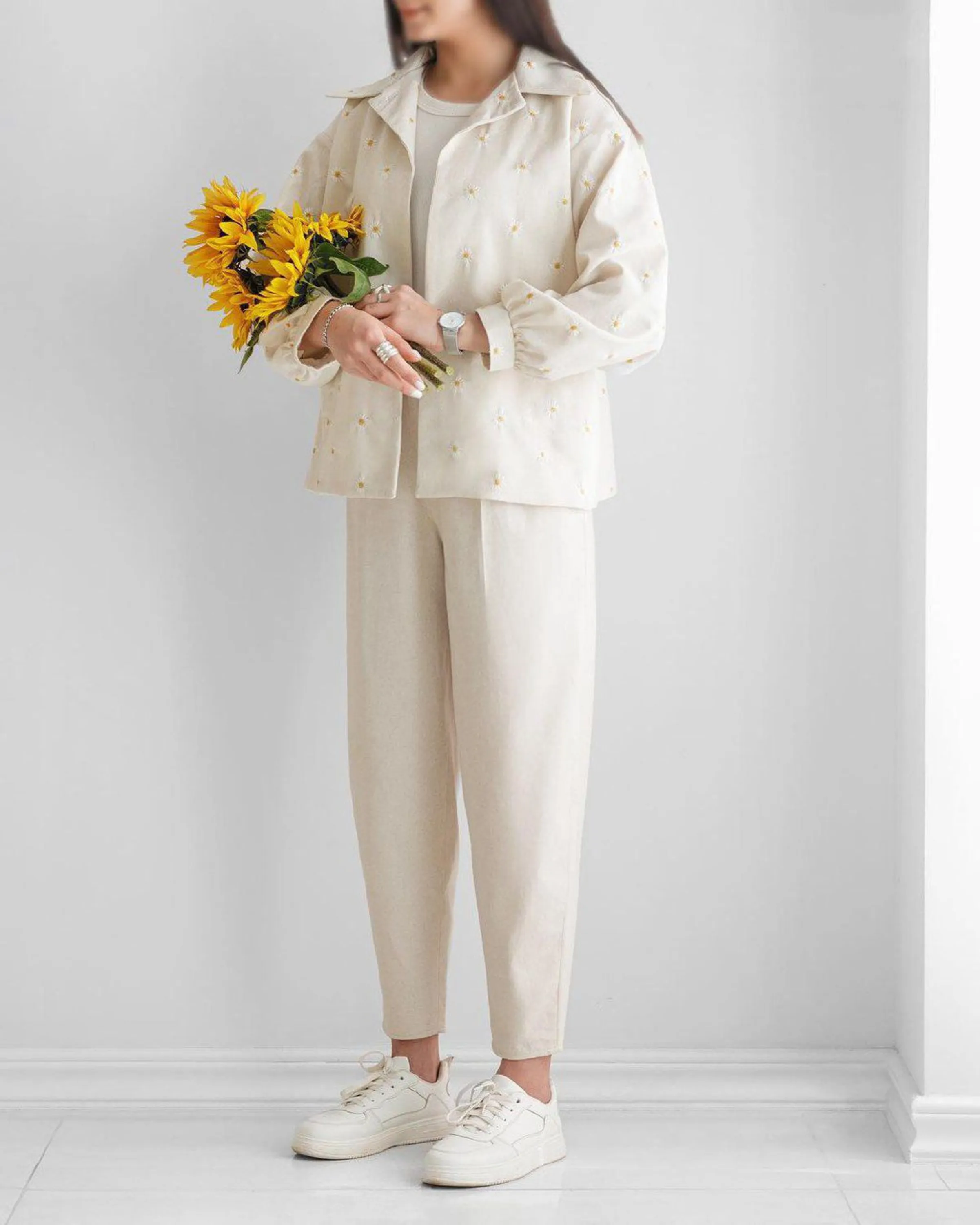 مانتو شلوار گلدوزی