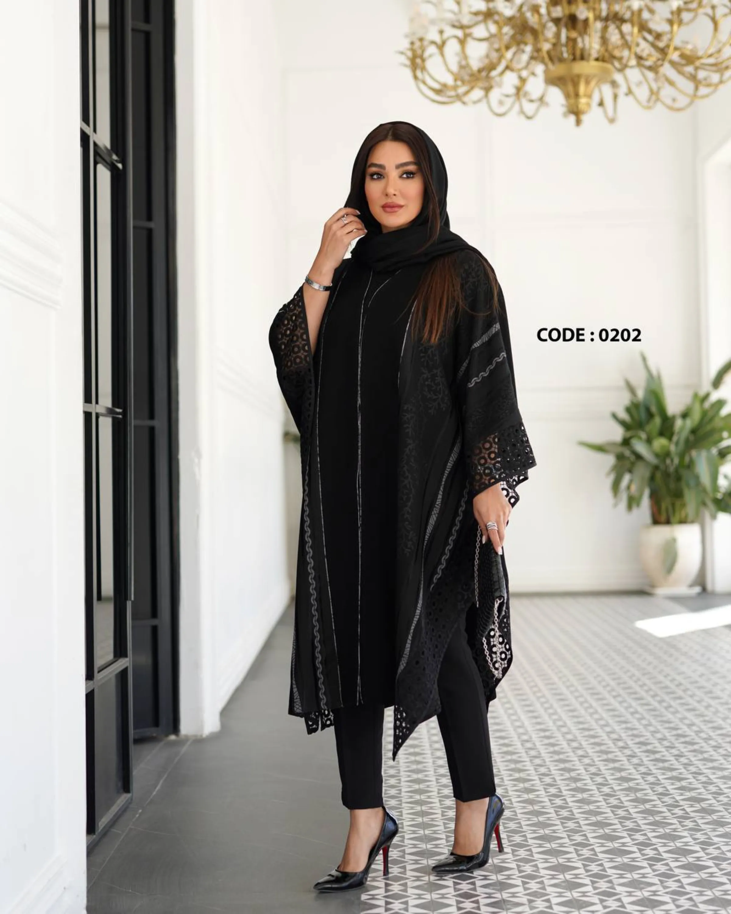 مانتو مجلسی ژاکارد 1404