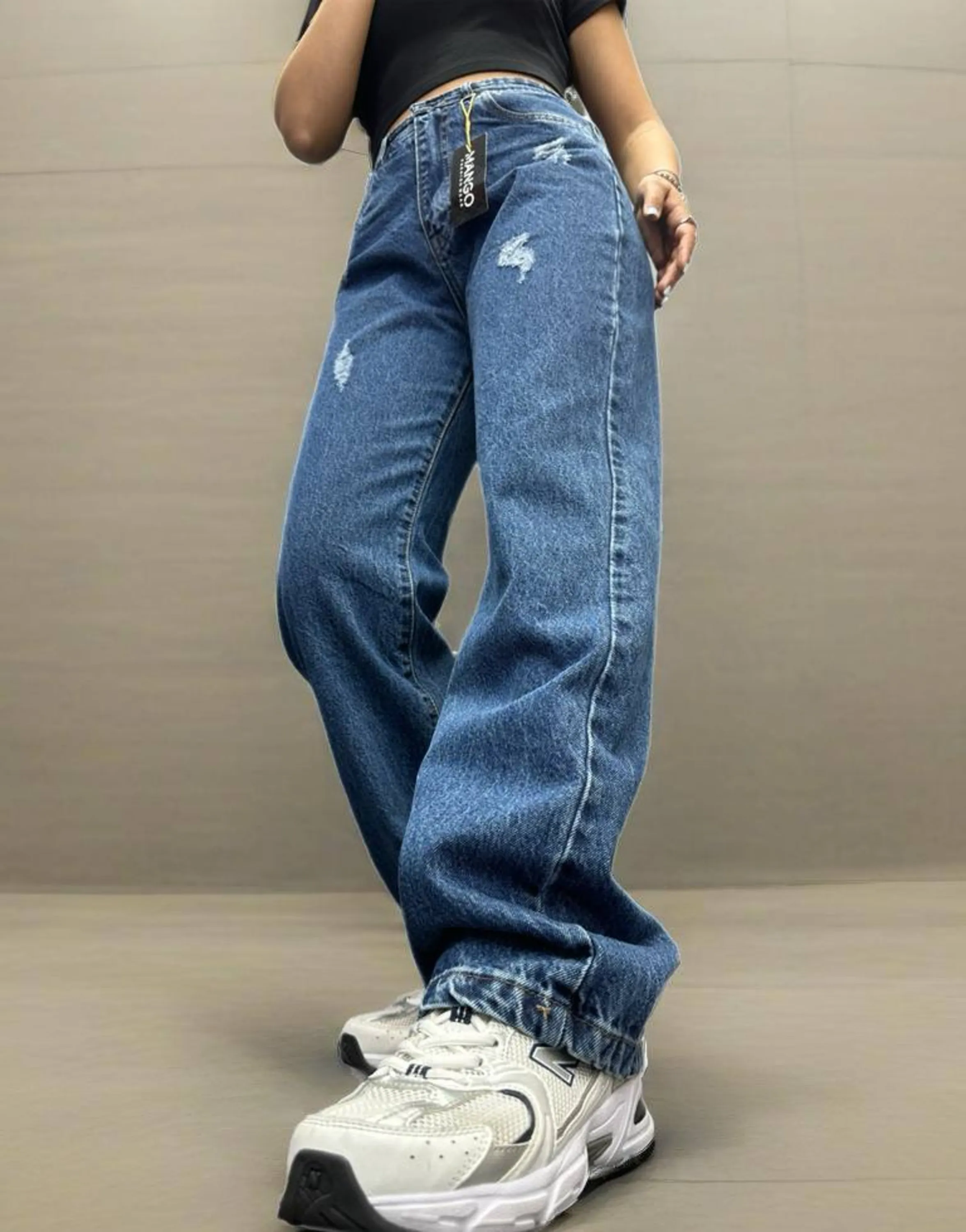 شلوار جین نیم بگ