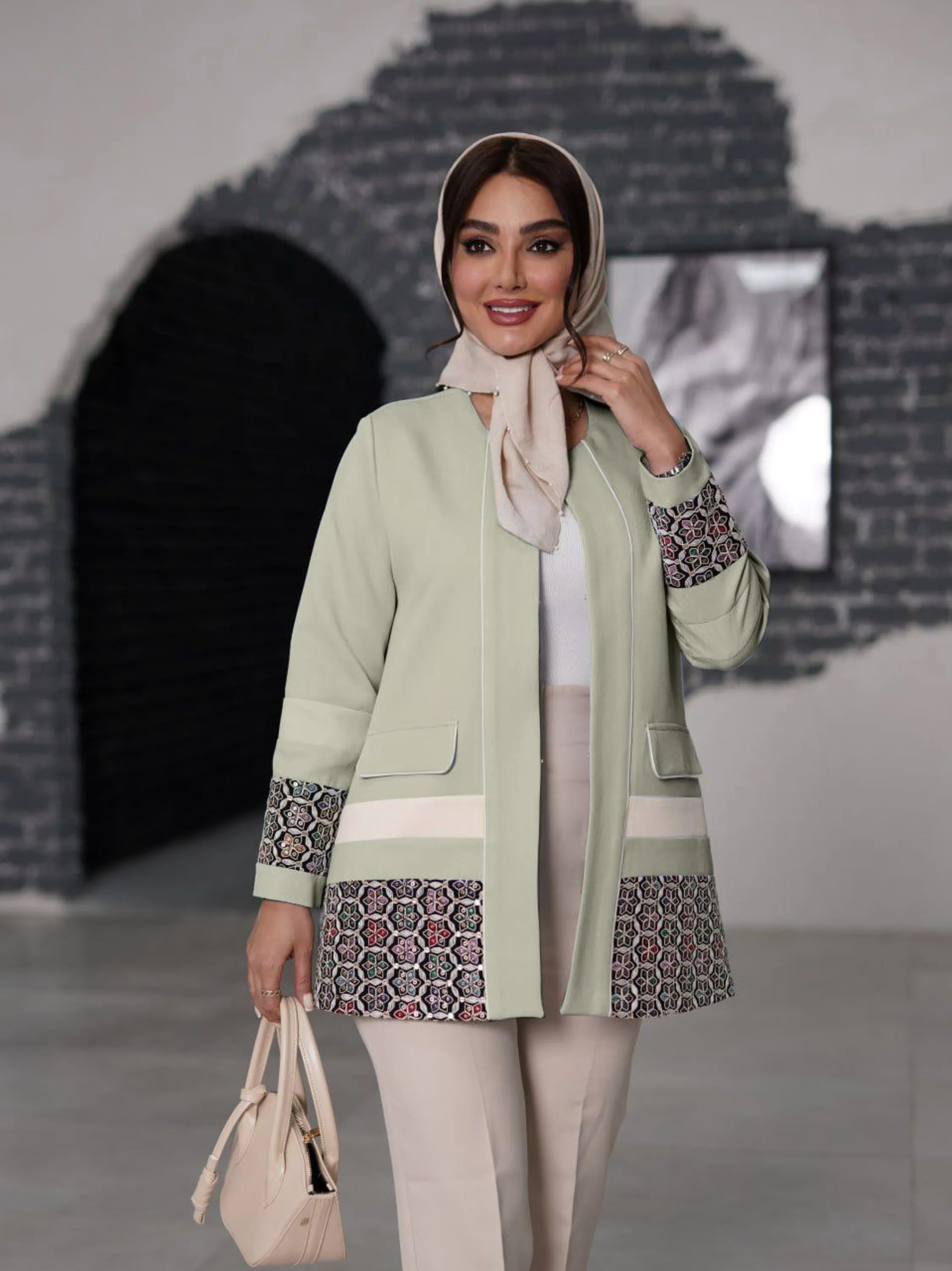 کت یقه گرد یاسینا