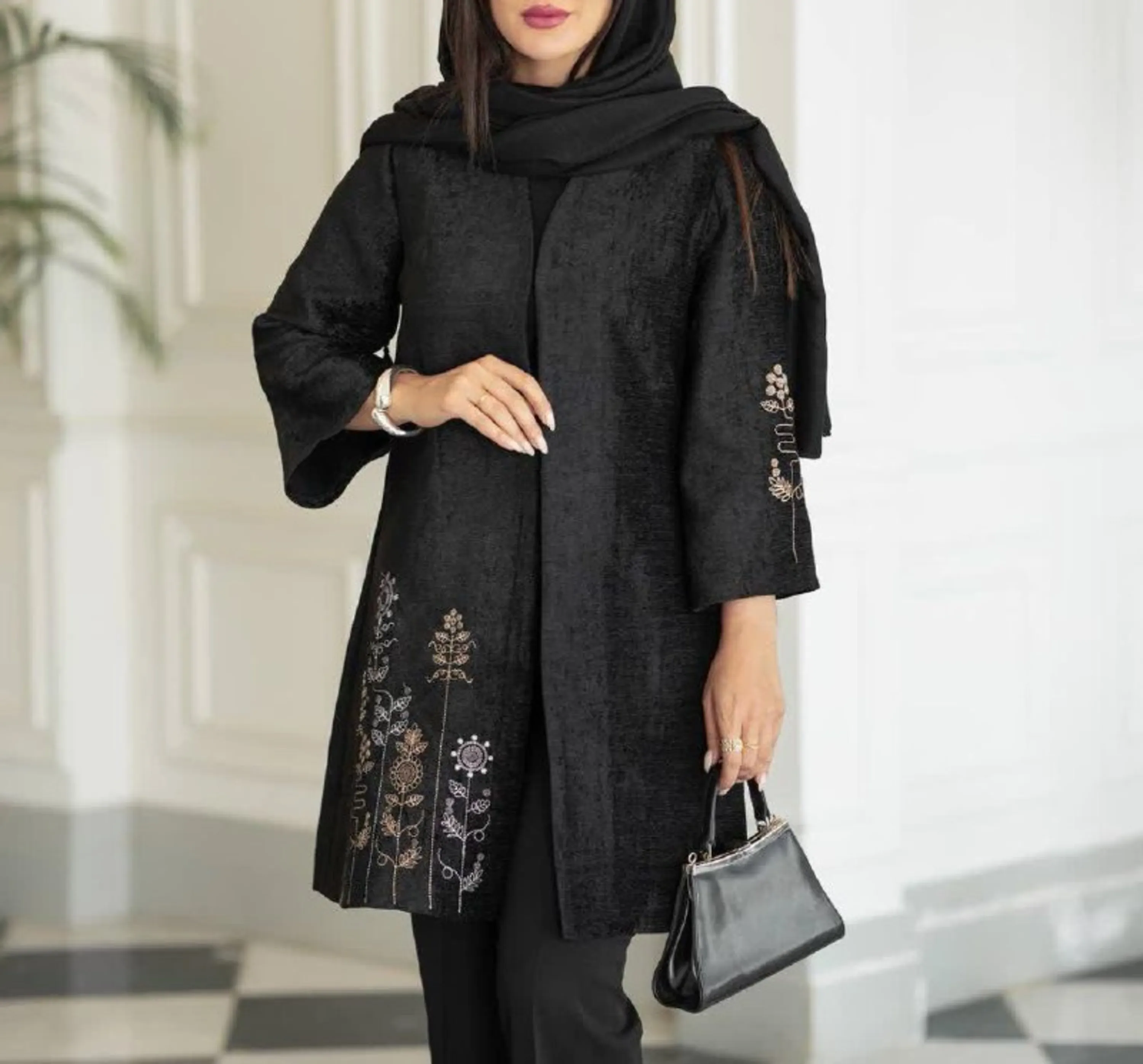 مانتو گلدوزی خوشه