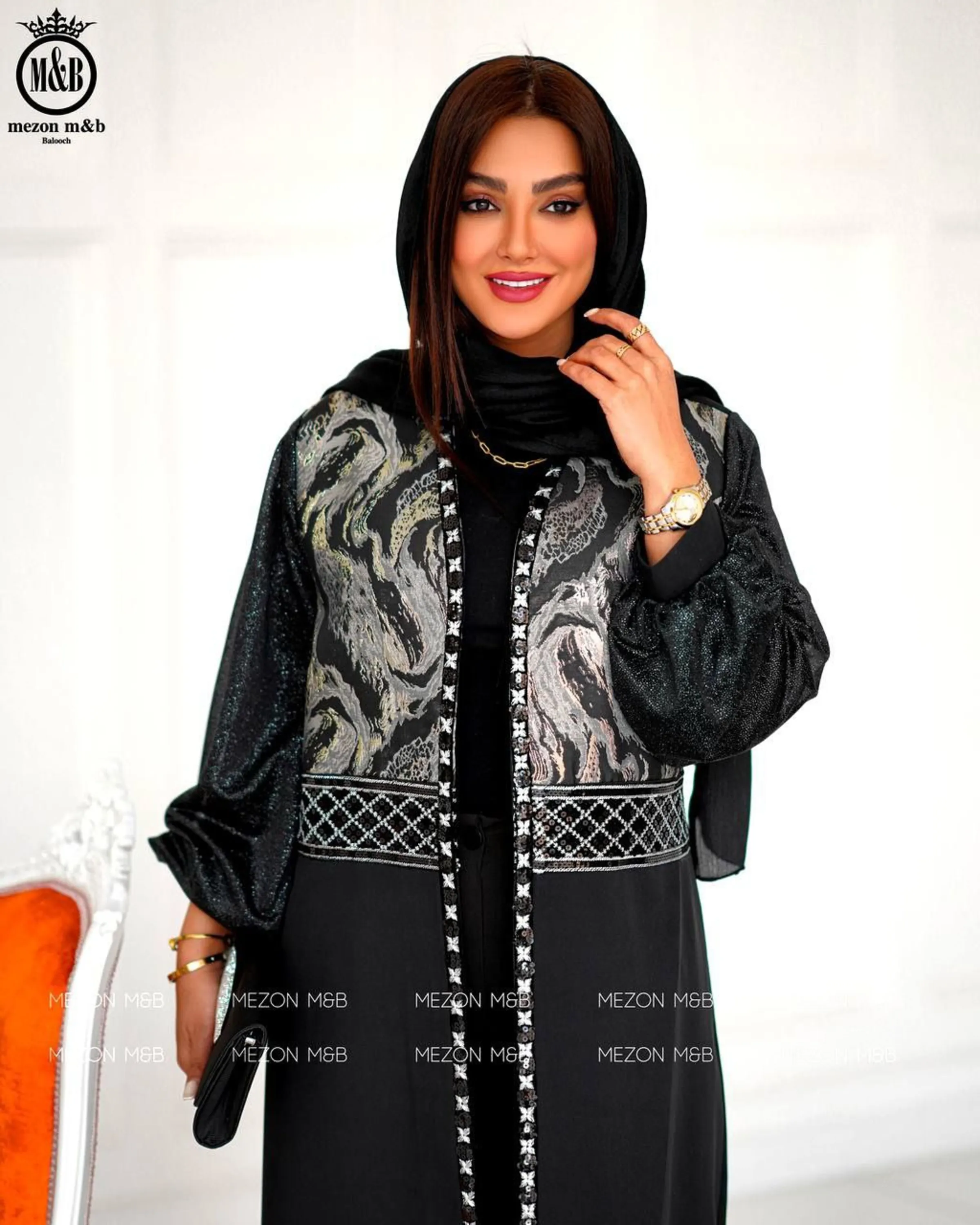 مانتو مجلسی ژاکارد