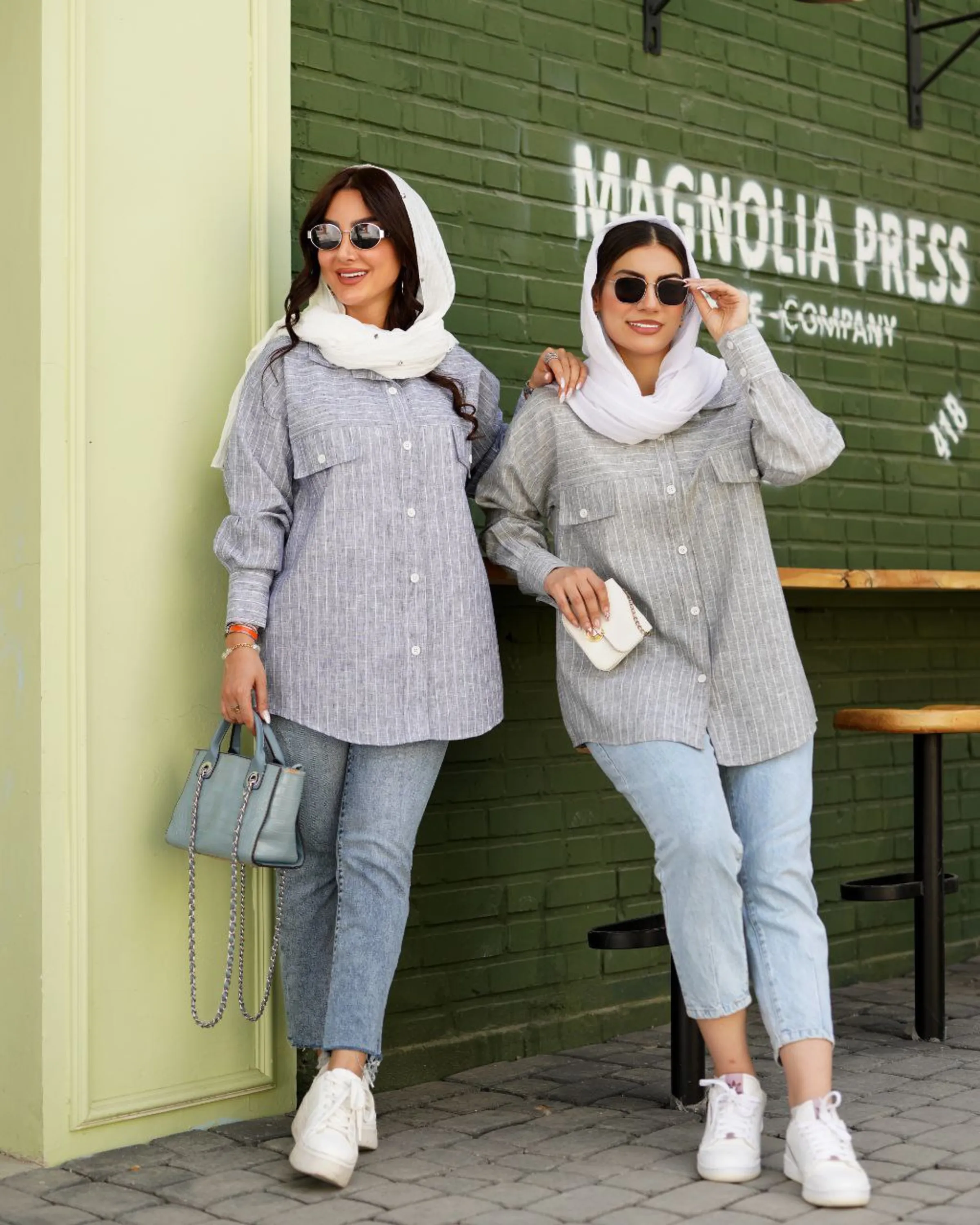 شومیز پیراهنی راه راه