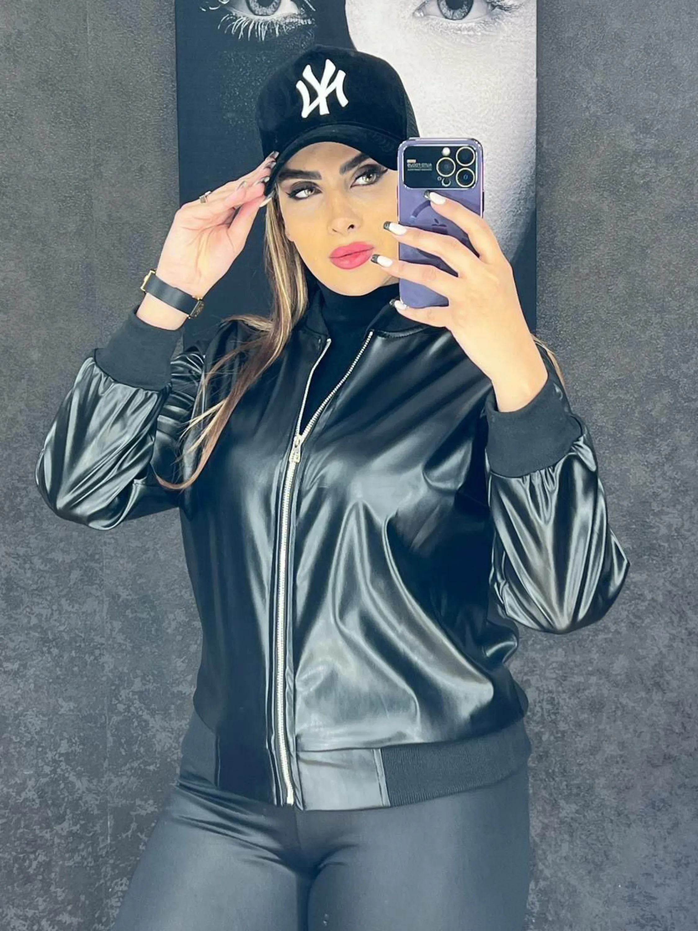 کت چرم تیرکمانی پاییزه