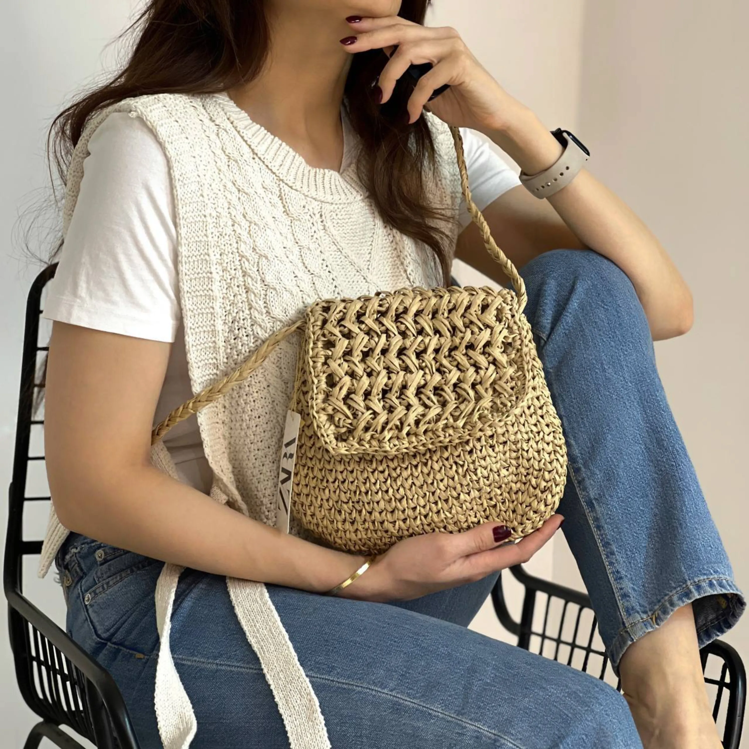 کیف حصیری کوچک