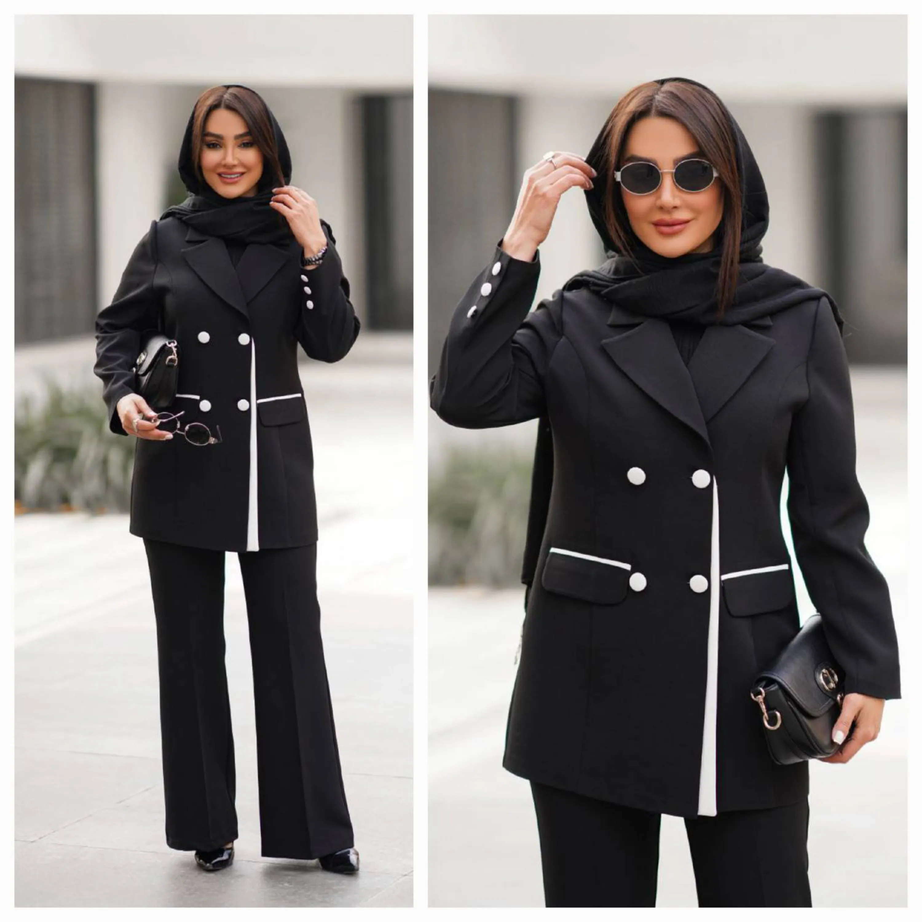 کت و شلوار مزونی کرپ کجراه