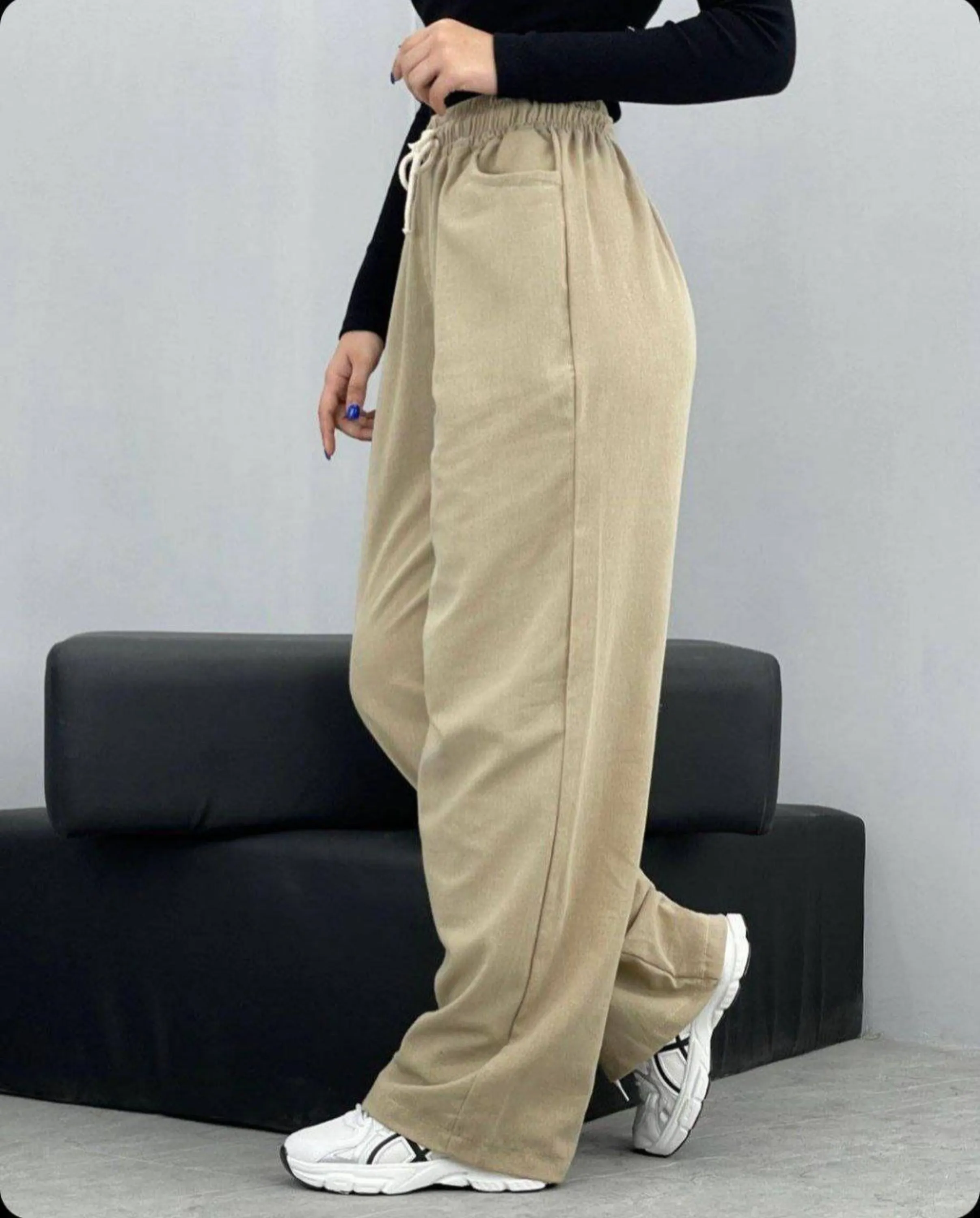 شلوار بگ کتان