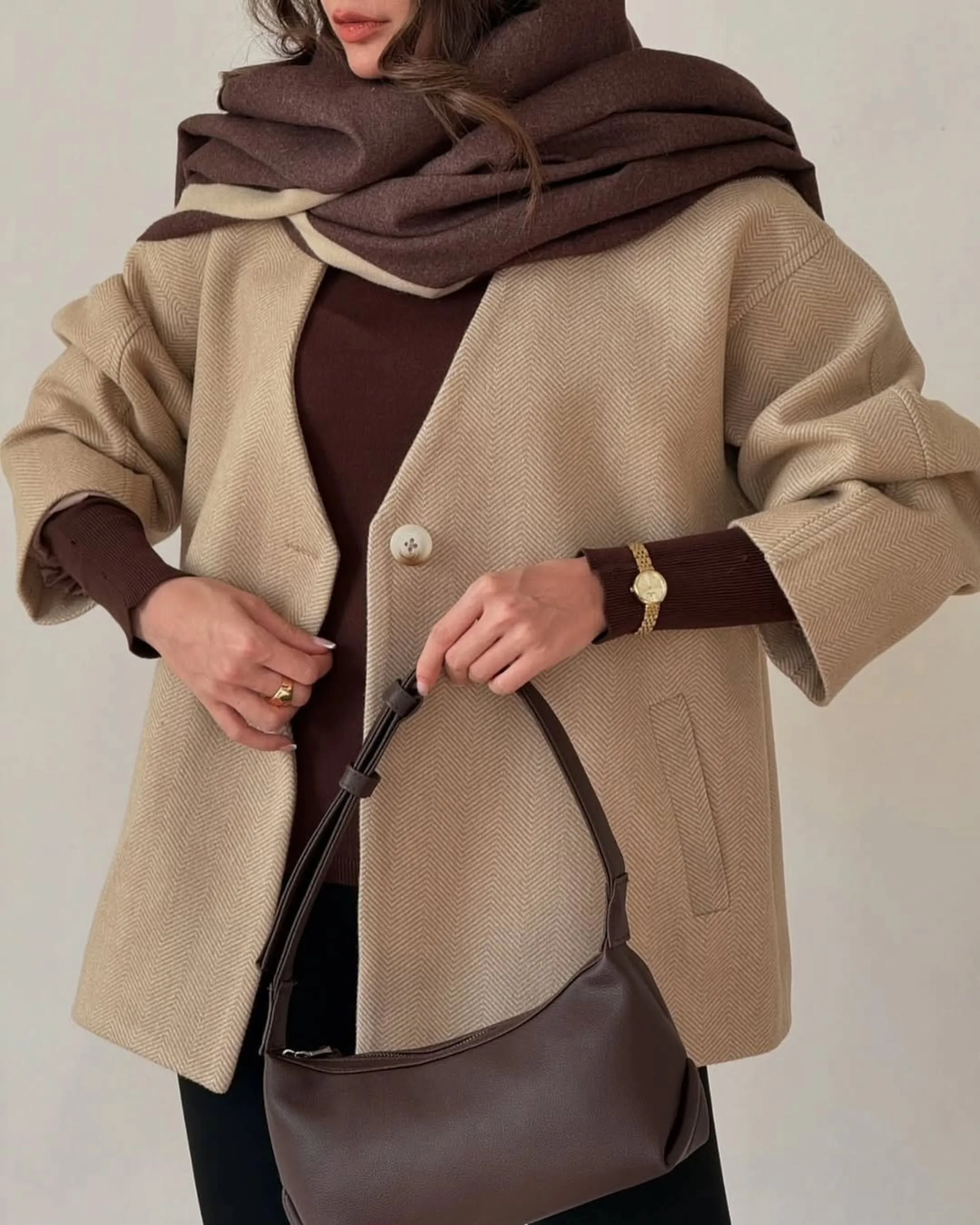 کت پاییزه توییت جناغی