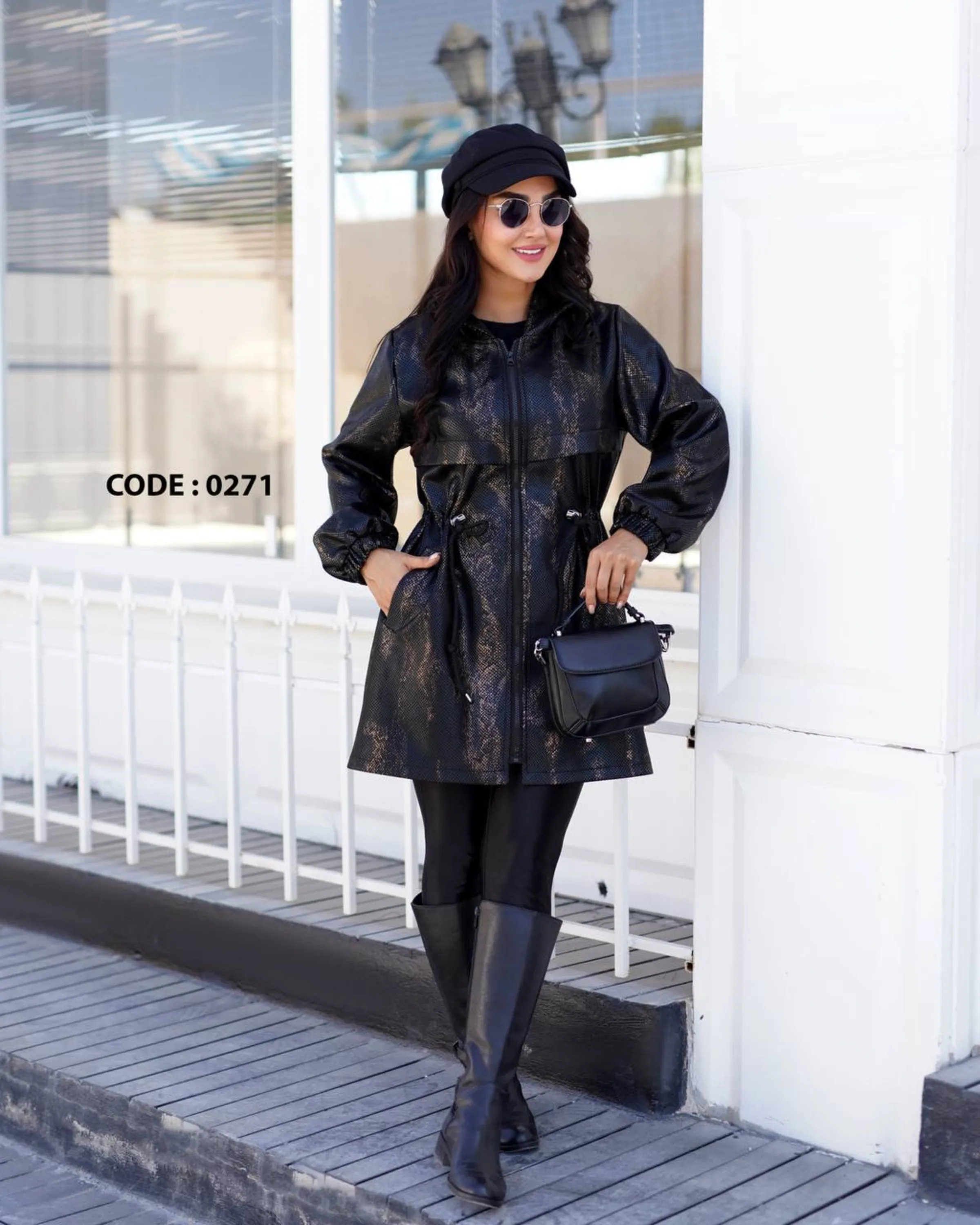 مانتو پاییزه کلاهدار