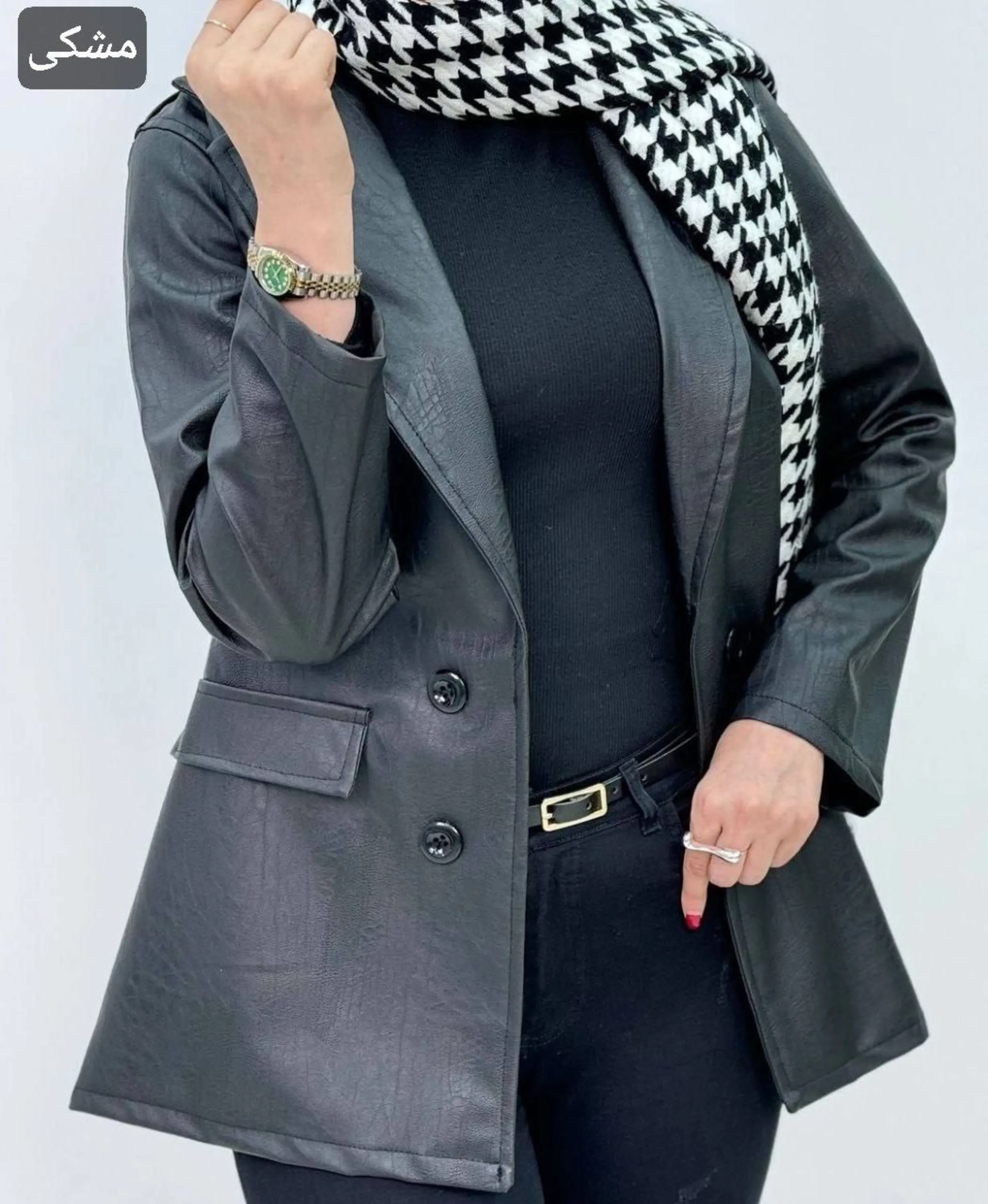 مانتو چرم عقیق