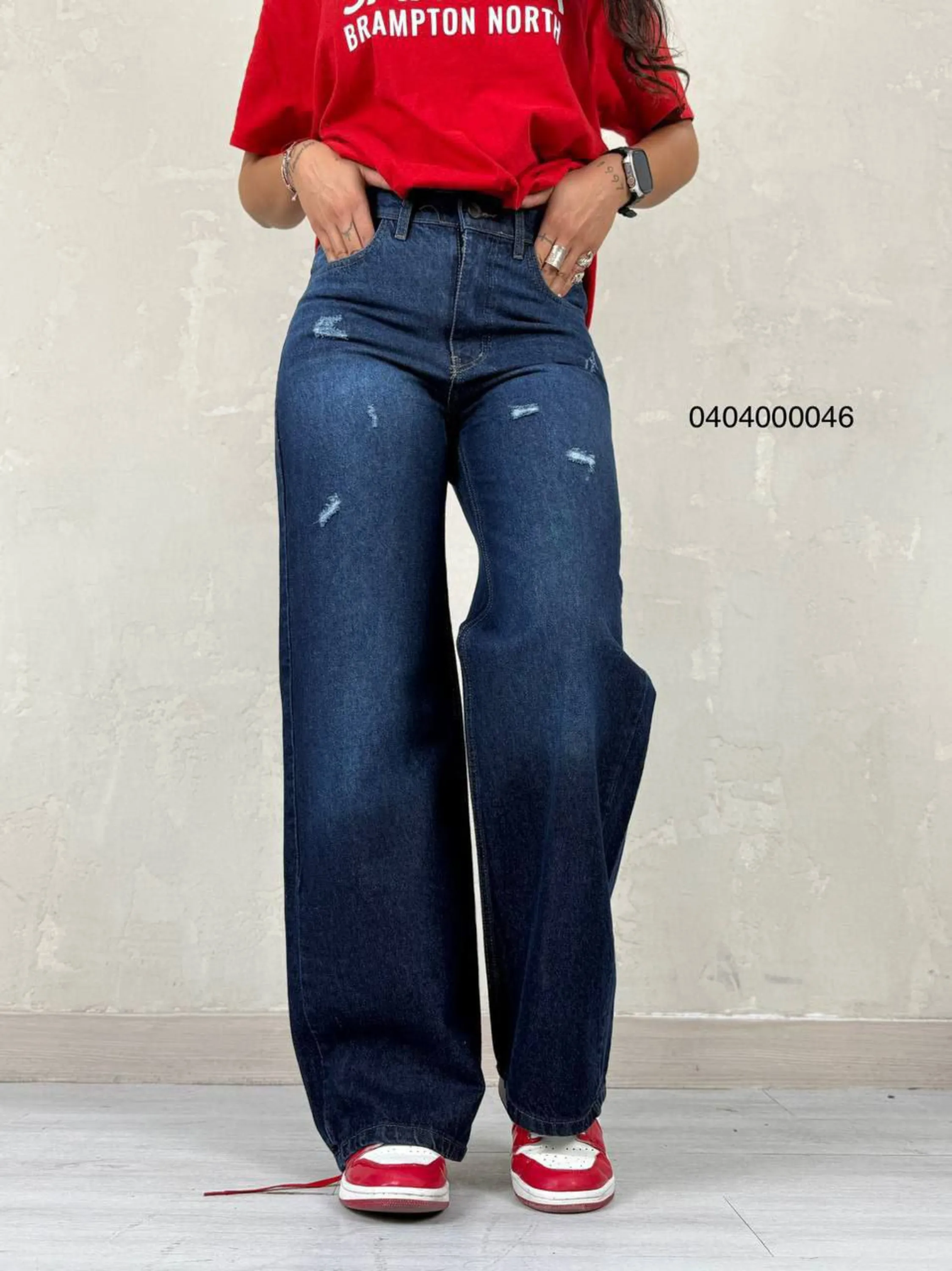 شلوار جین بگ سرمه ای