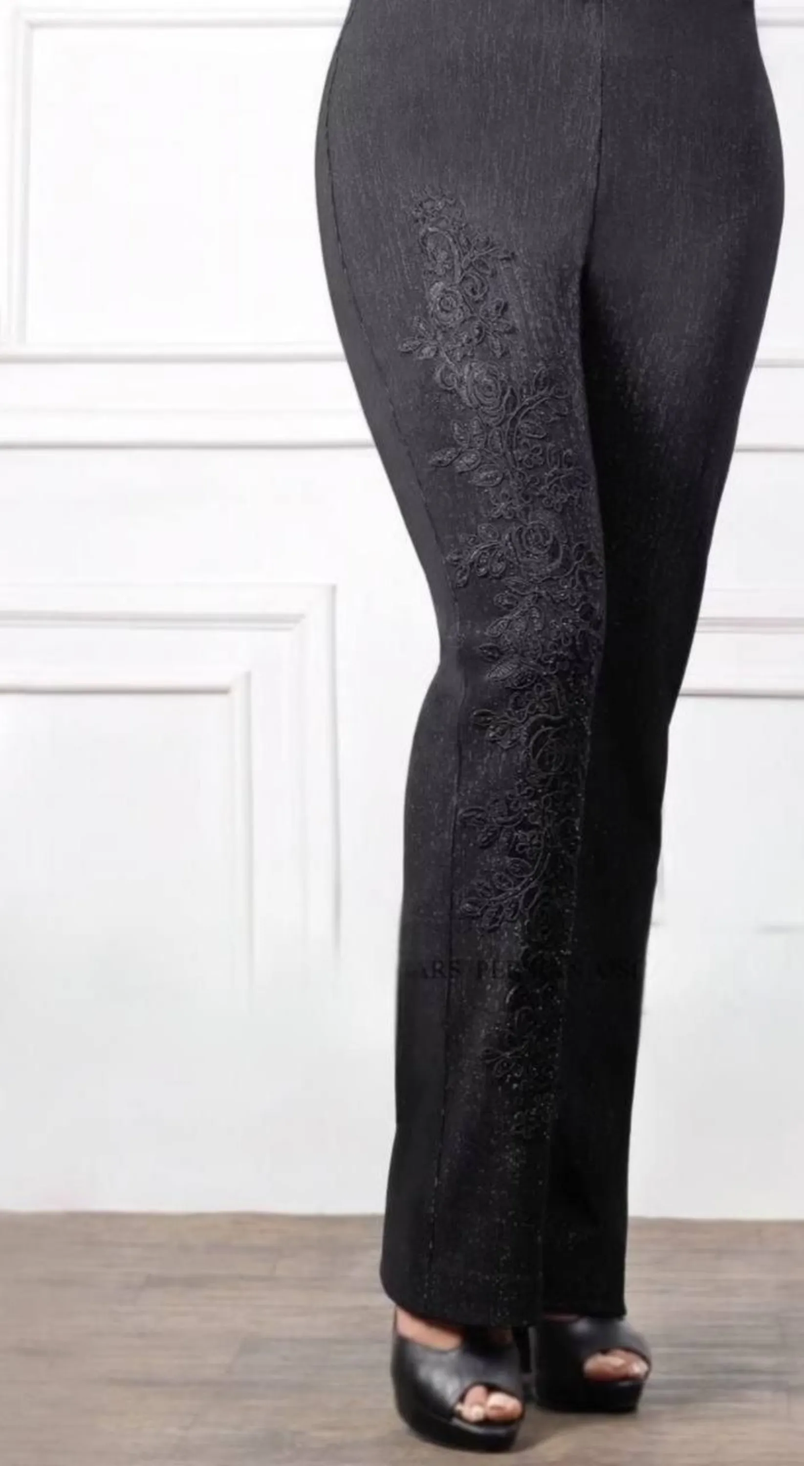 شلوار راسته لمه دار گیپور