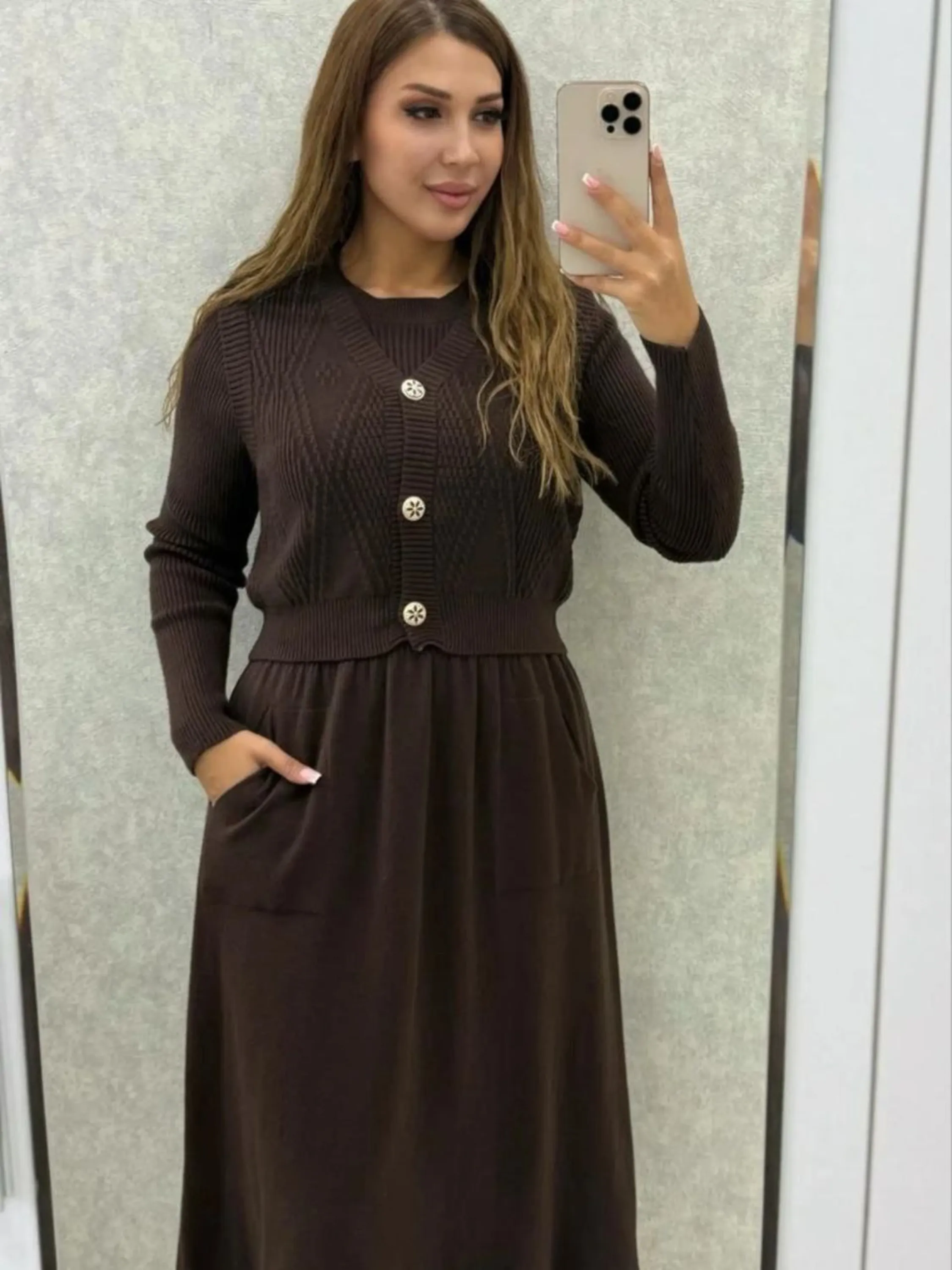 ست پیراهن و ژیله پاییزه