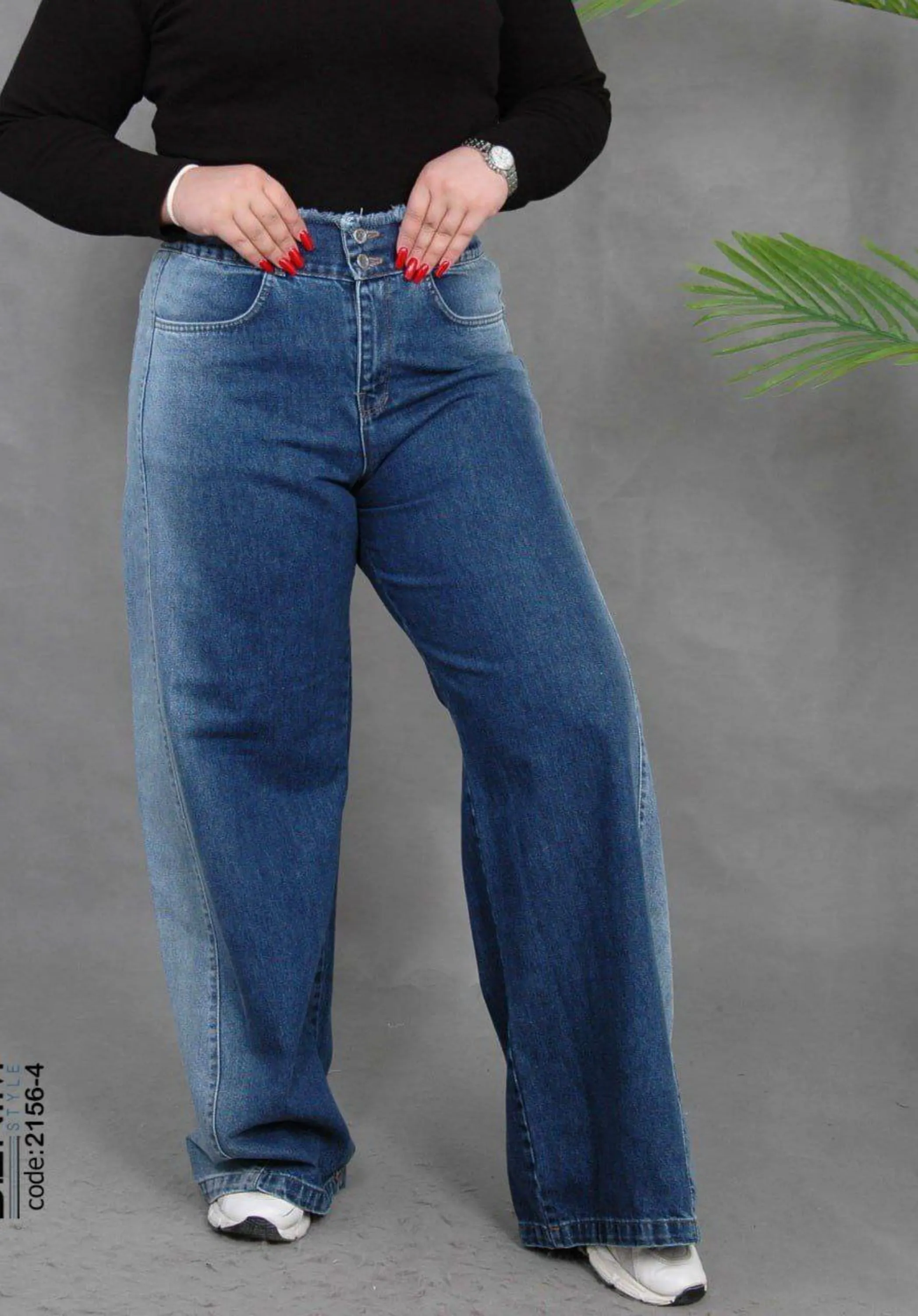 شلوارجین شافل بگ سایز بزرگ درسا