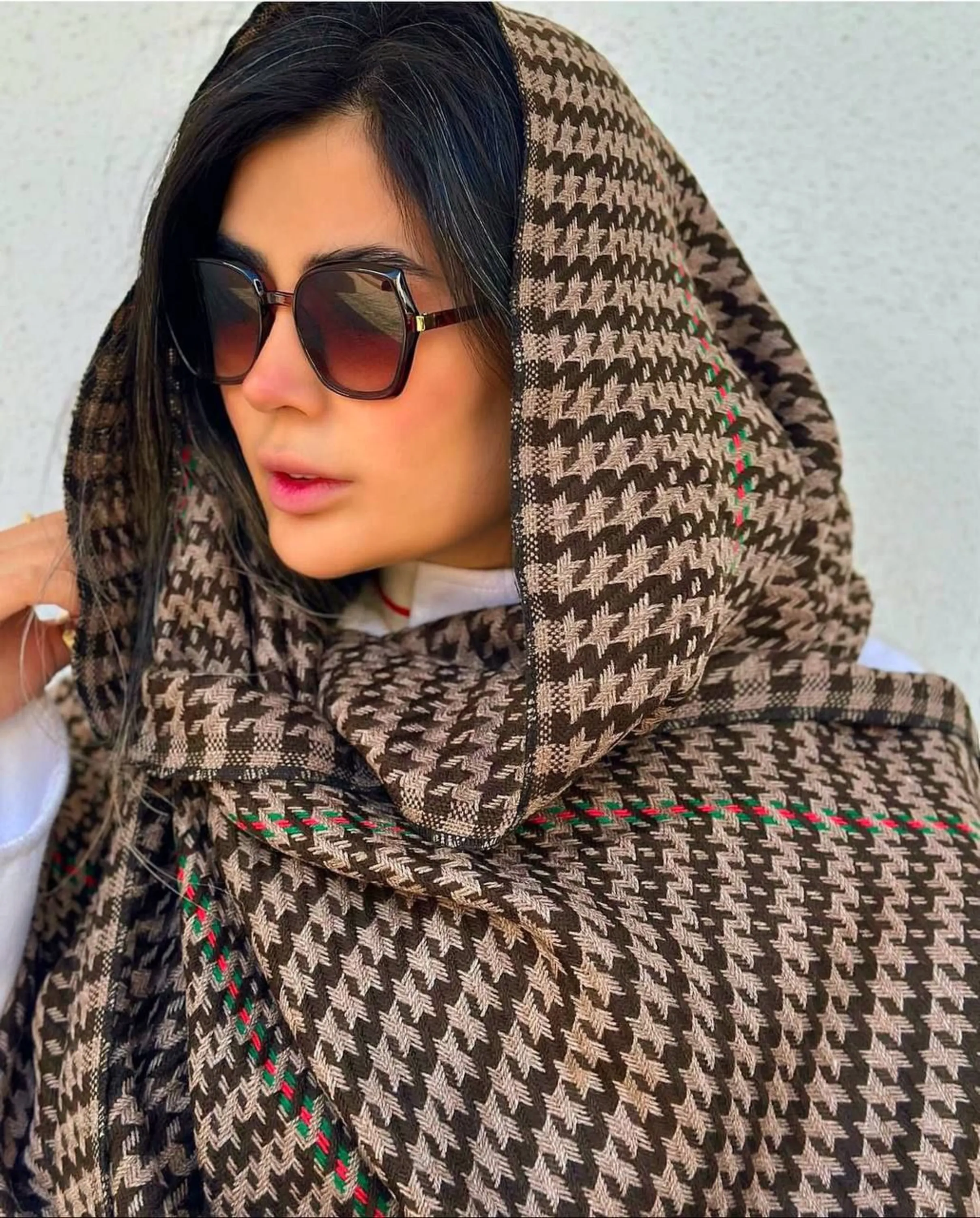 شال بافت چهارخونه