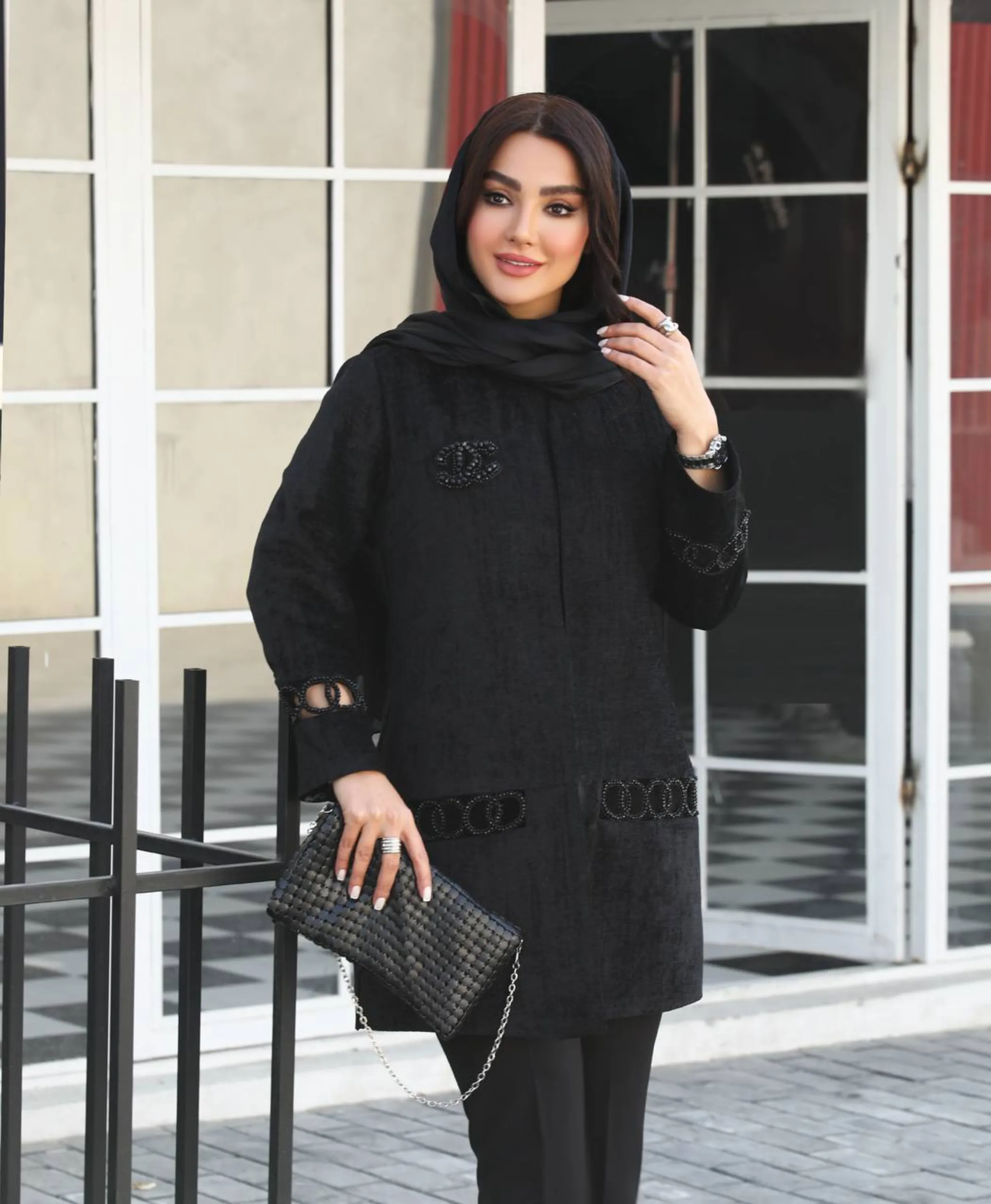 مانتو کتی مخمل شانل