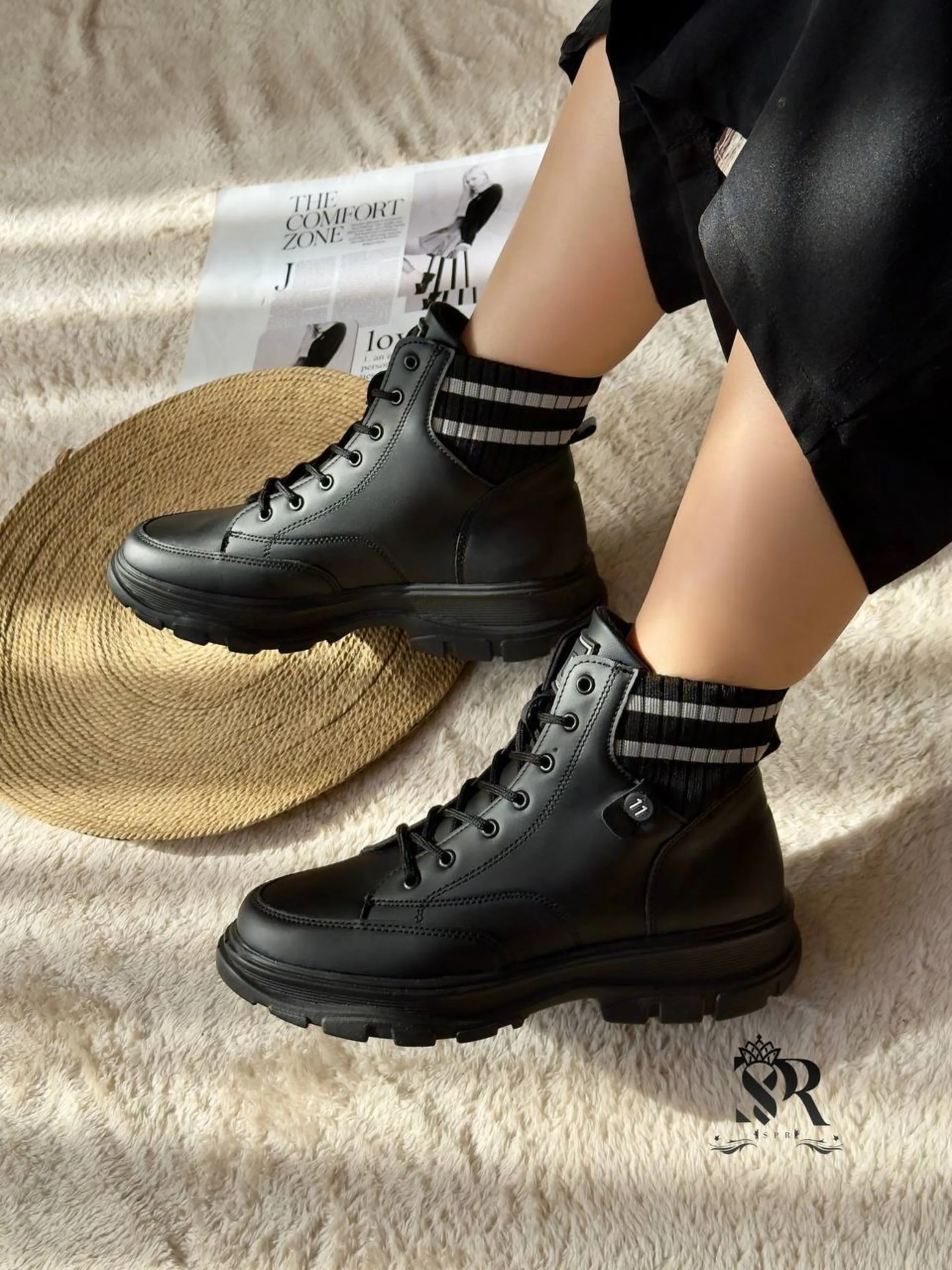 نیم بوت چرم ندا