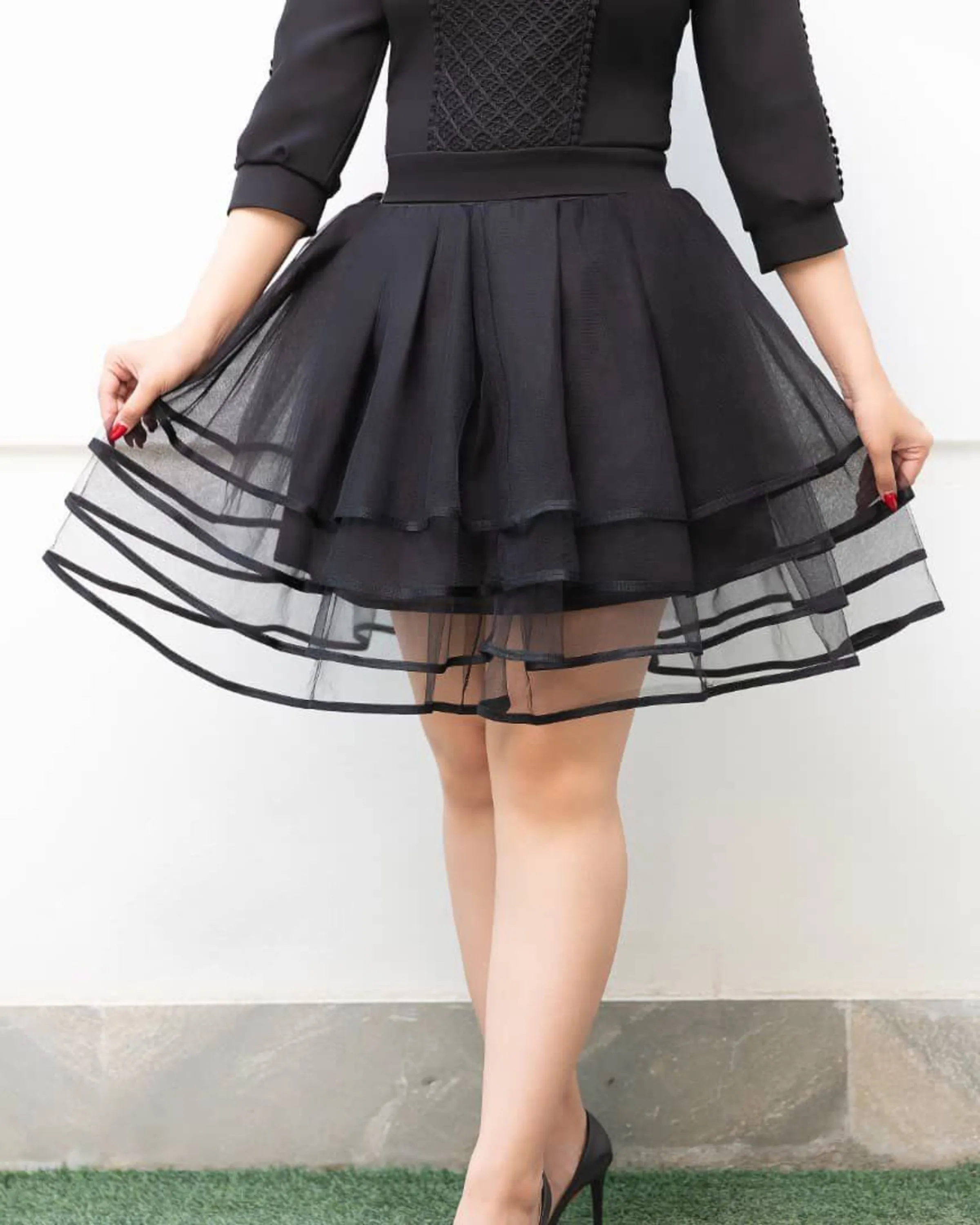 دامن توری کوتاه