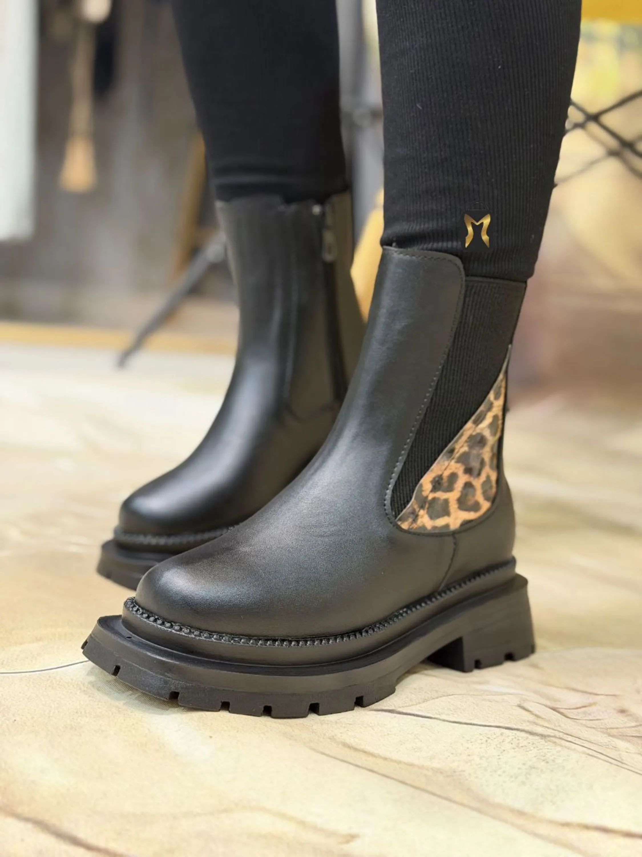 نیم بوت چلسی پلنگی