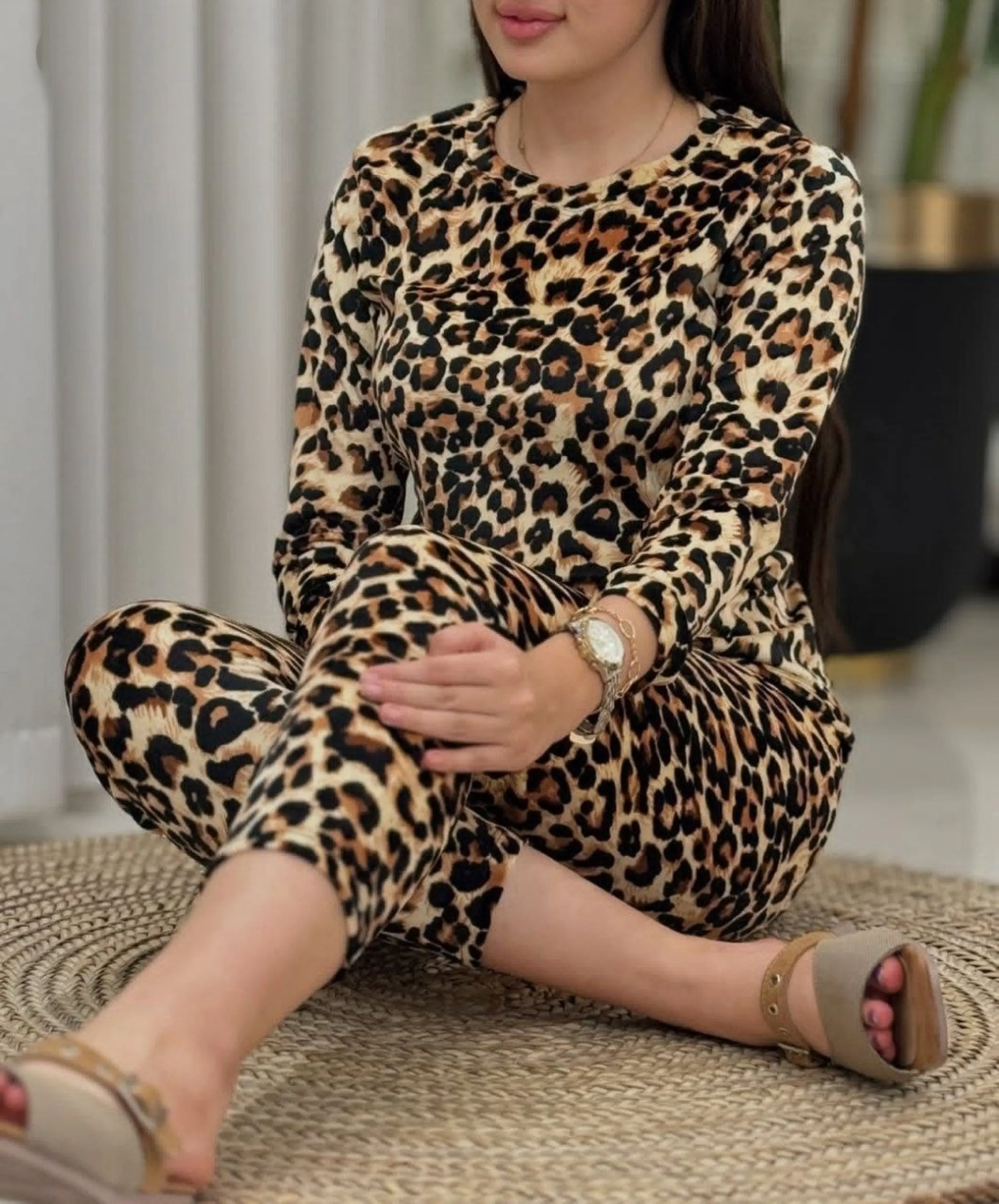 بلوز شلوار پلنگی