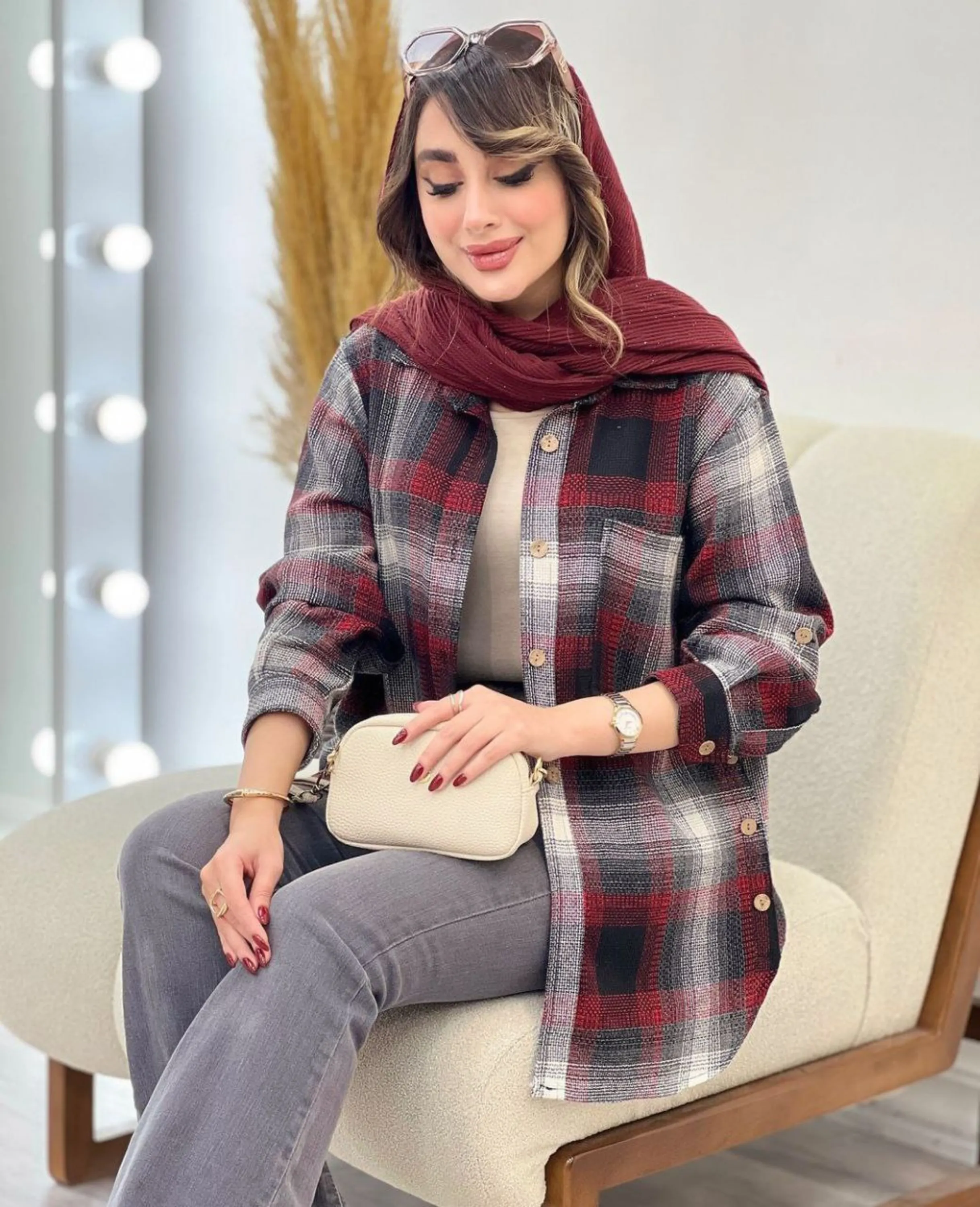 شکت پشمی بغل دکمه