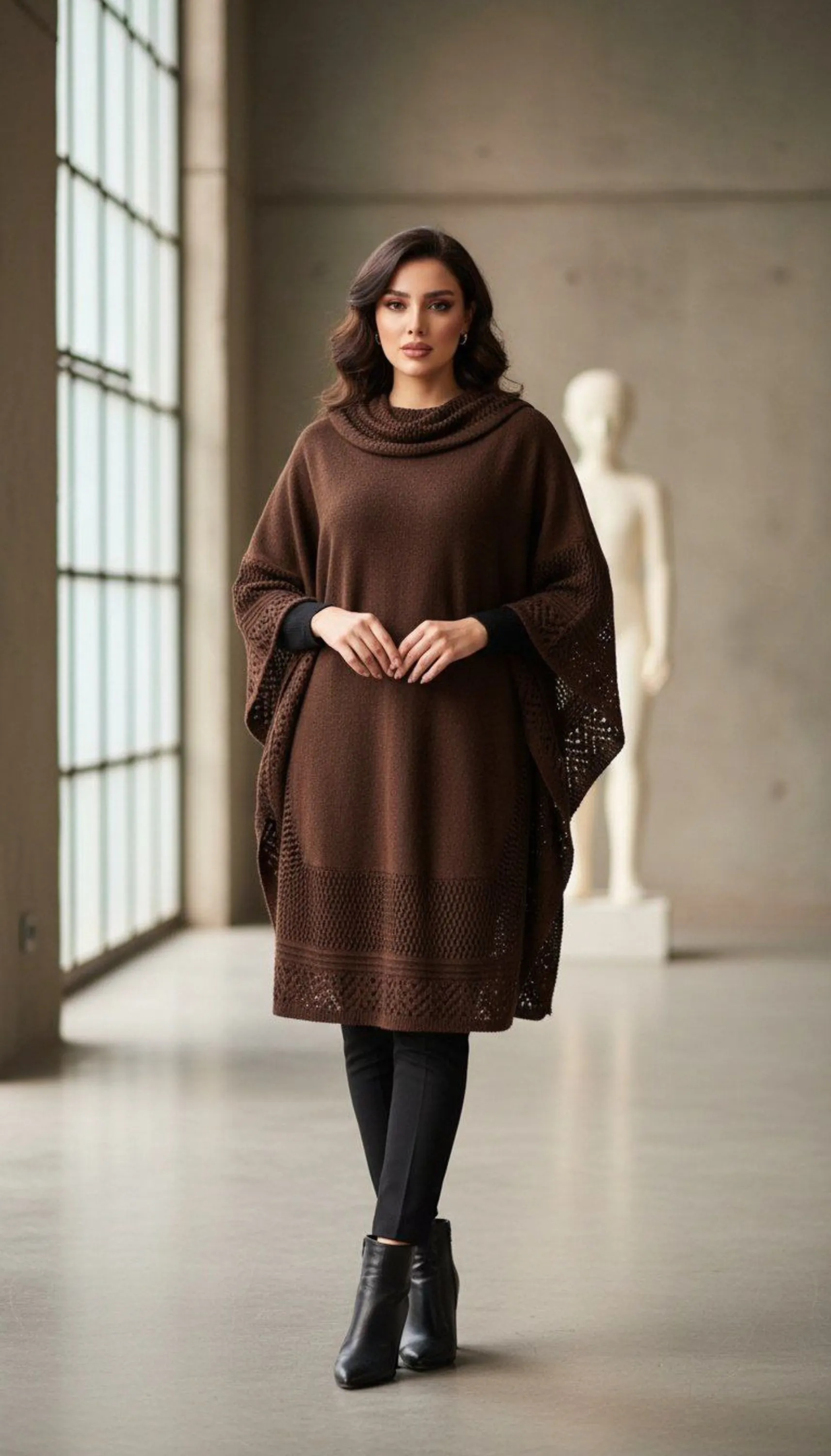 مانتو پانچو بافت بوکله