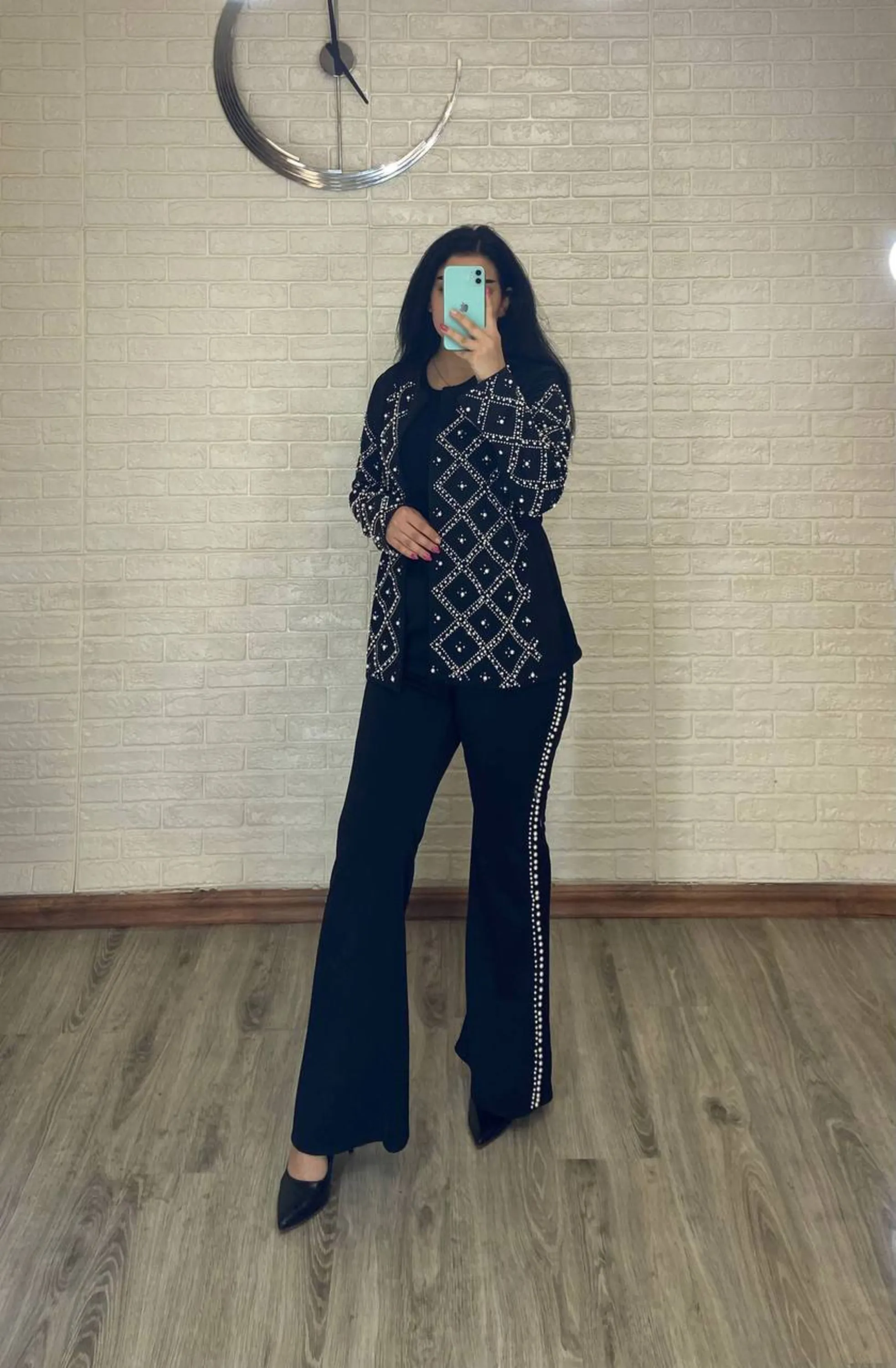 کت شلوار مروارید دوزی