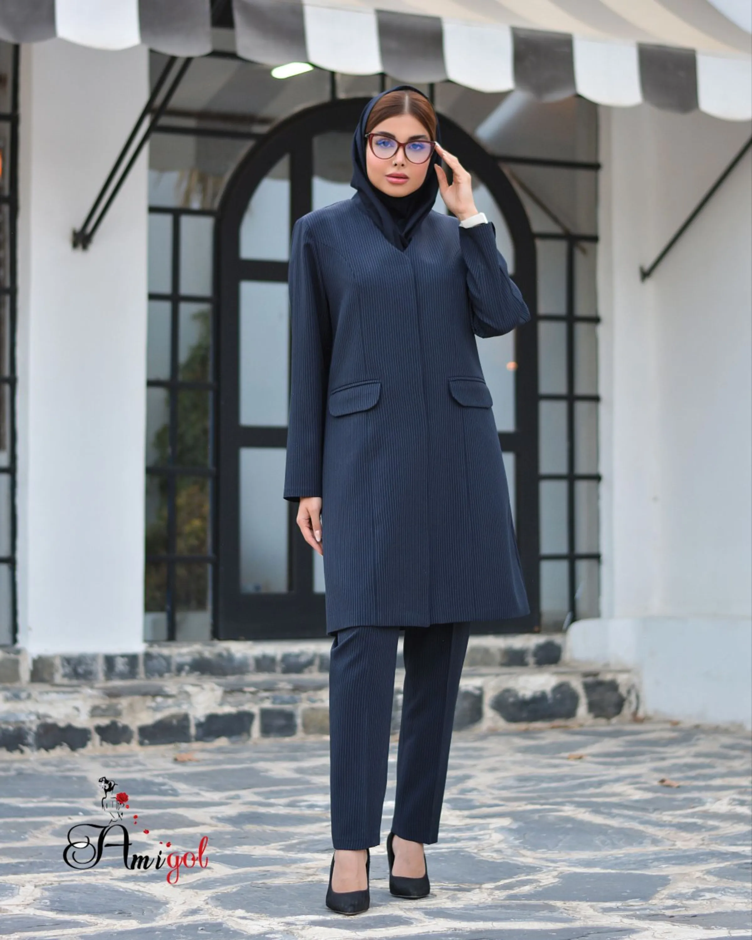 مانتو شلوار اداری آستر دار