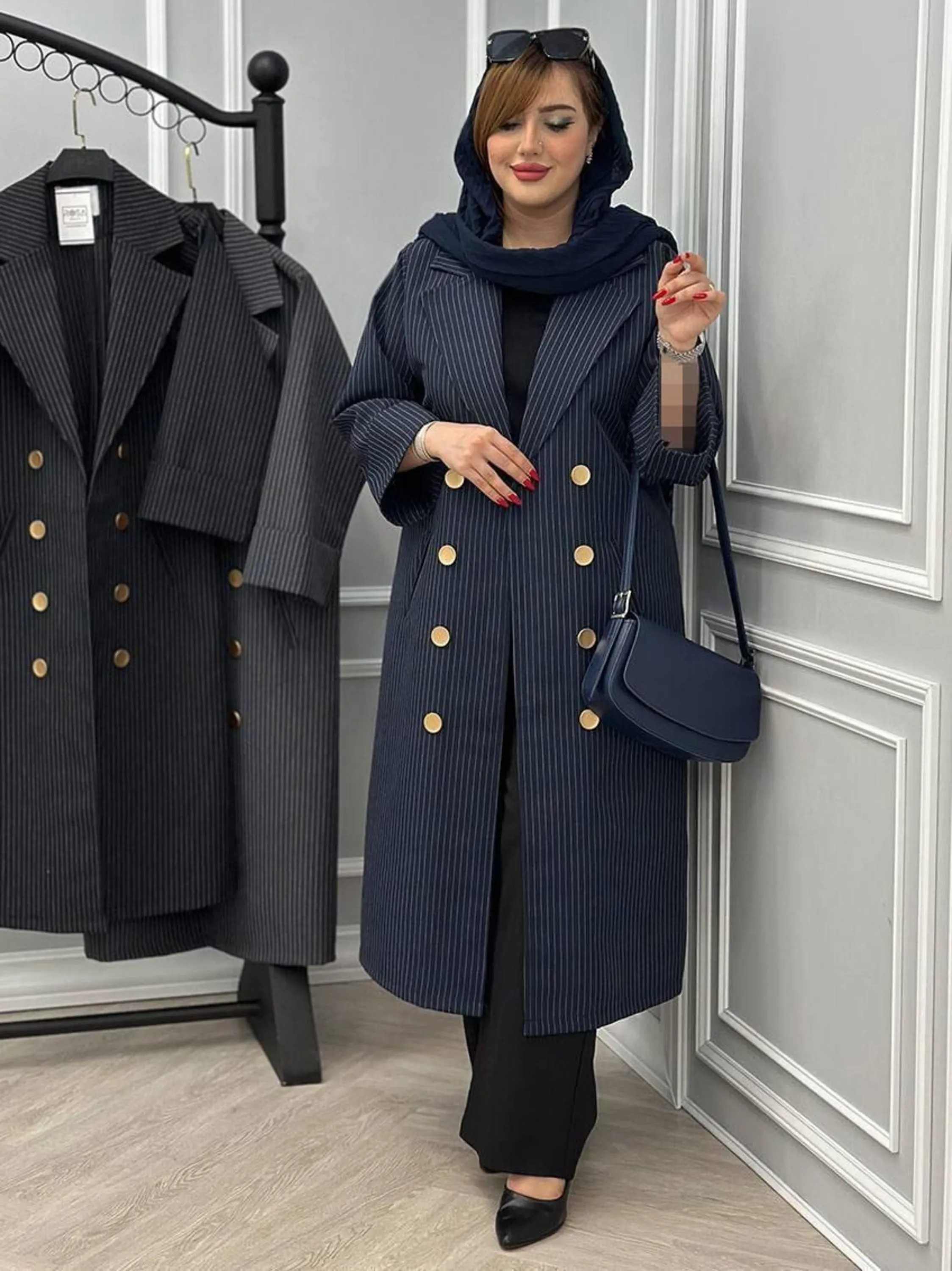 مانتو بلند دیپلمات مدل مونا