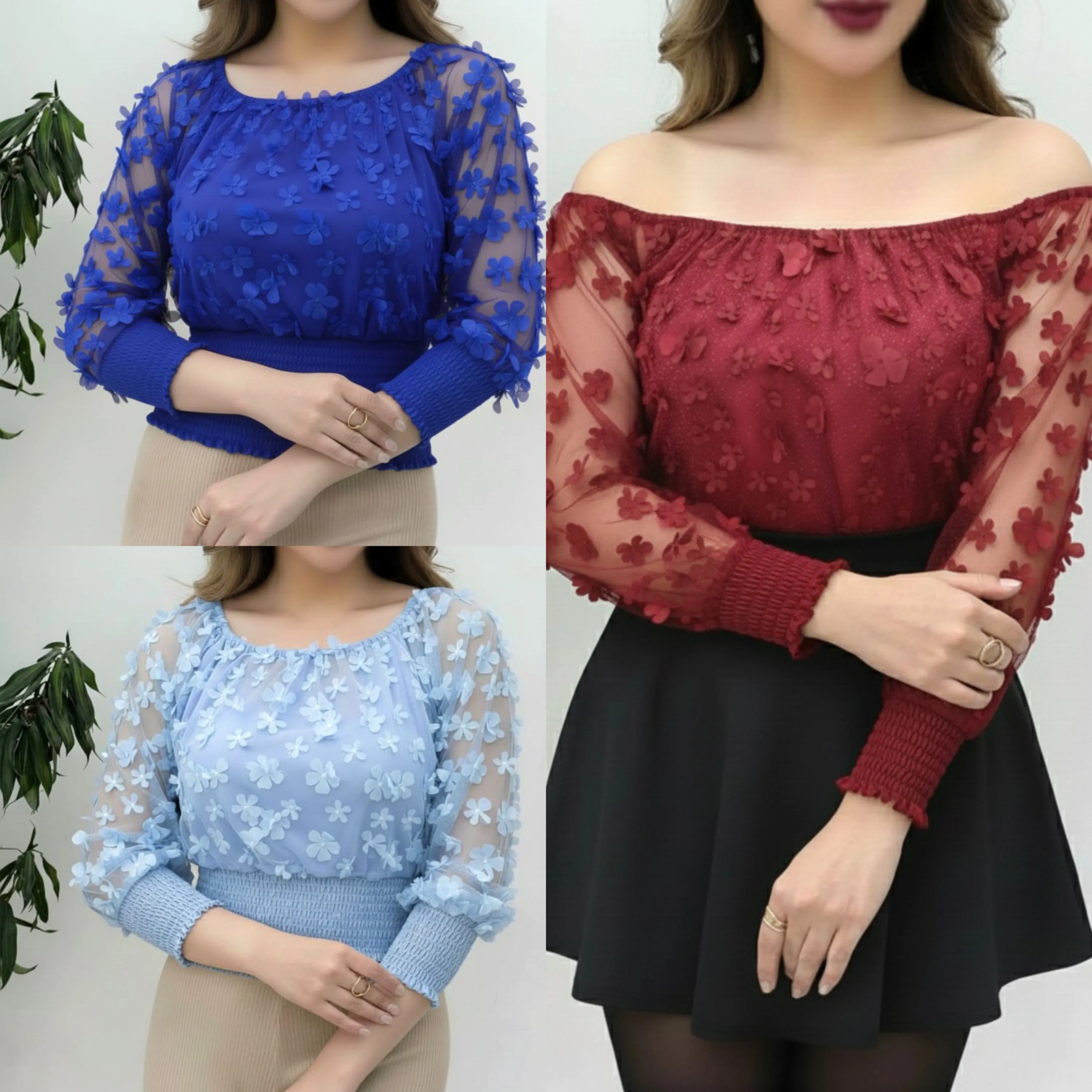 شومیز پر شکوفه