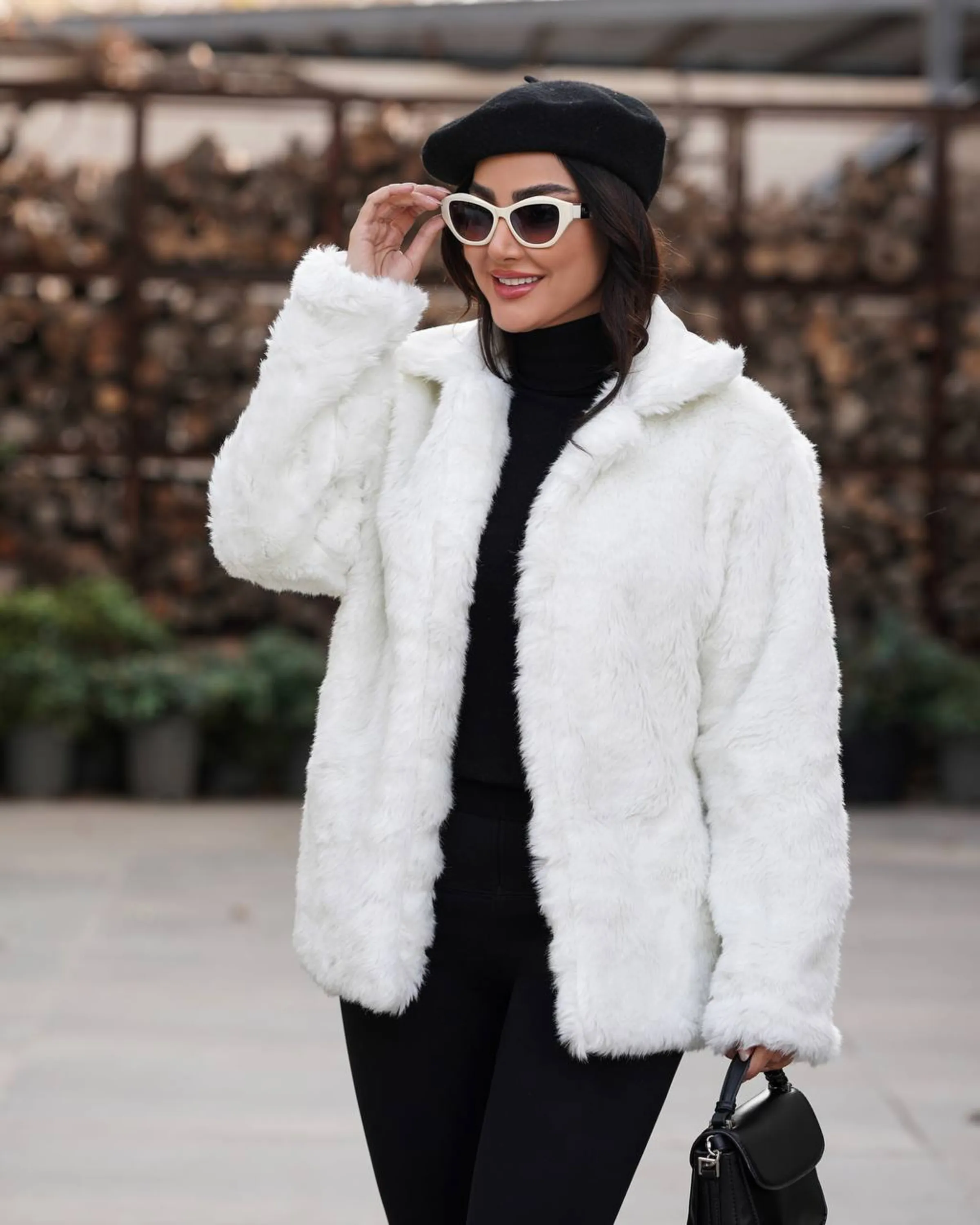 کت پوست ببعی آستردار