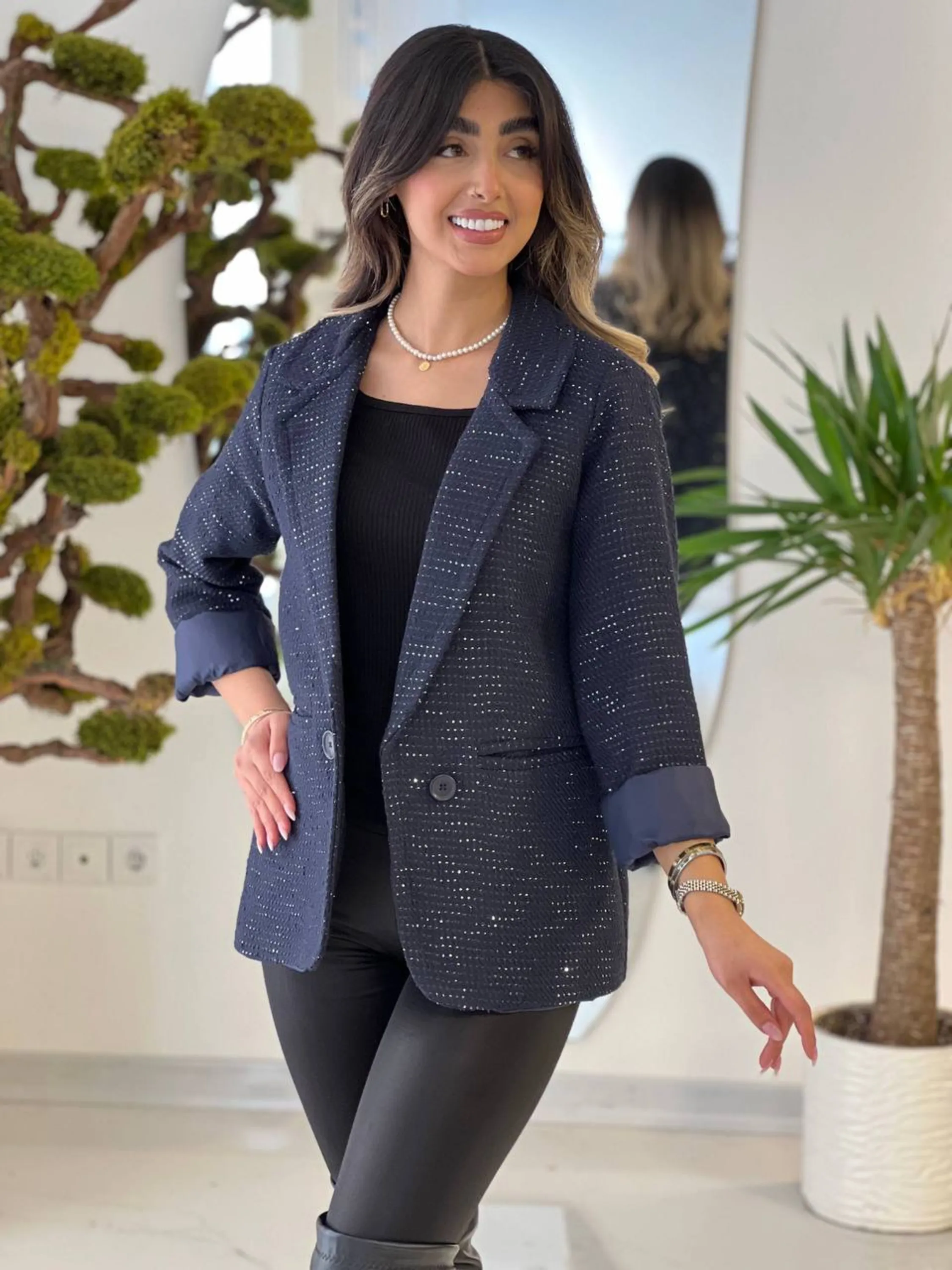 کت پولک دوزی پشت دکمه