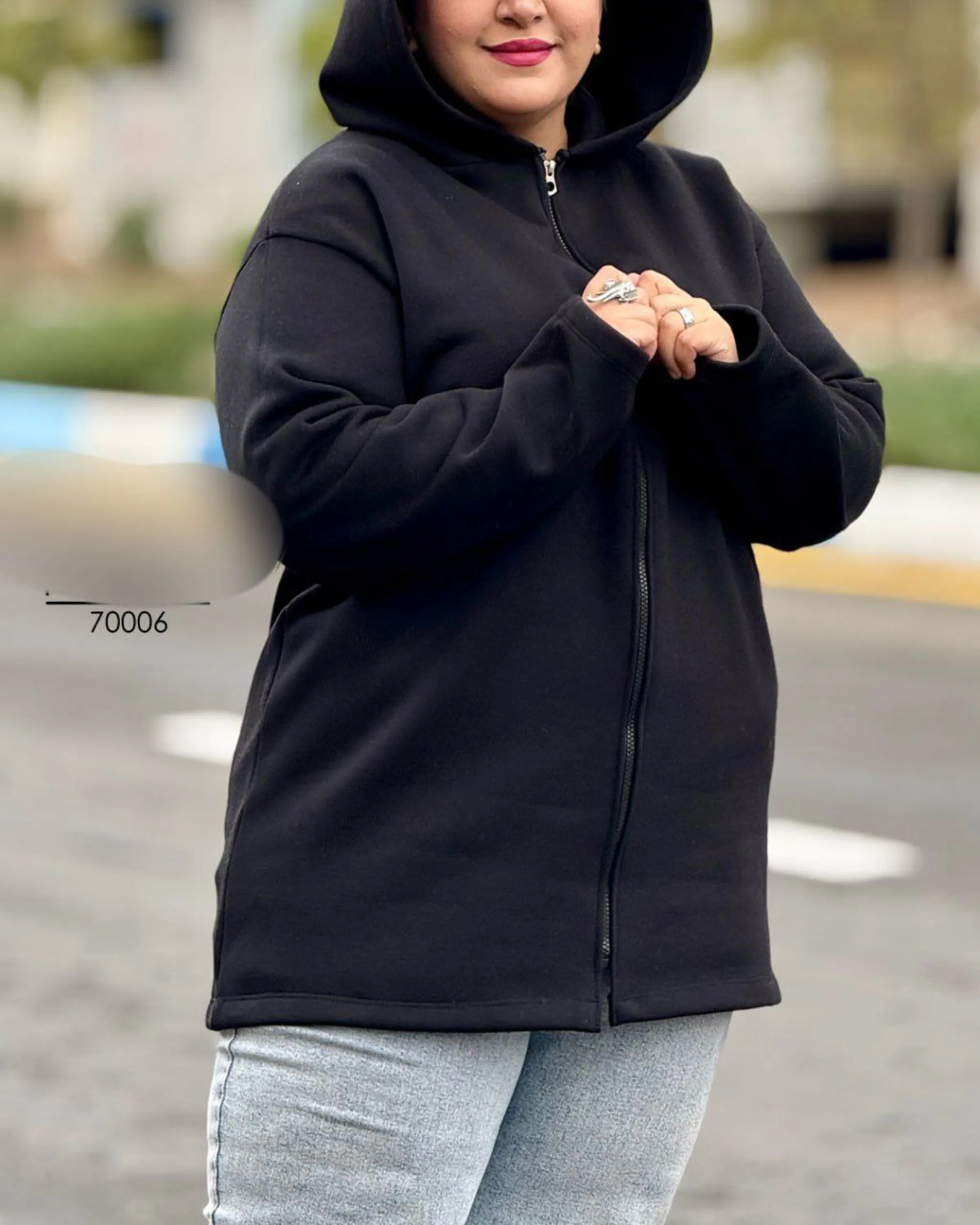 هودی سایز بزرگ کرکدار