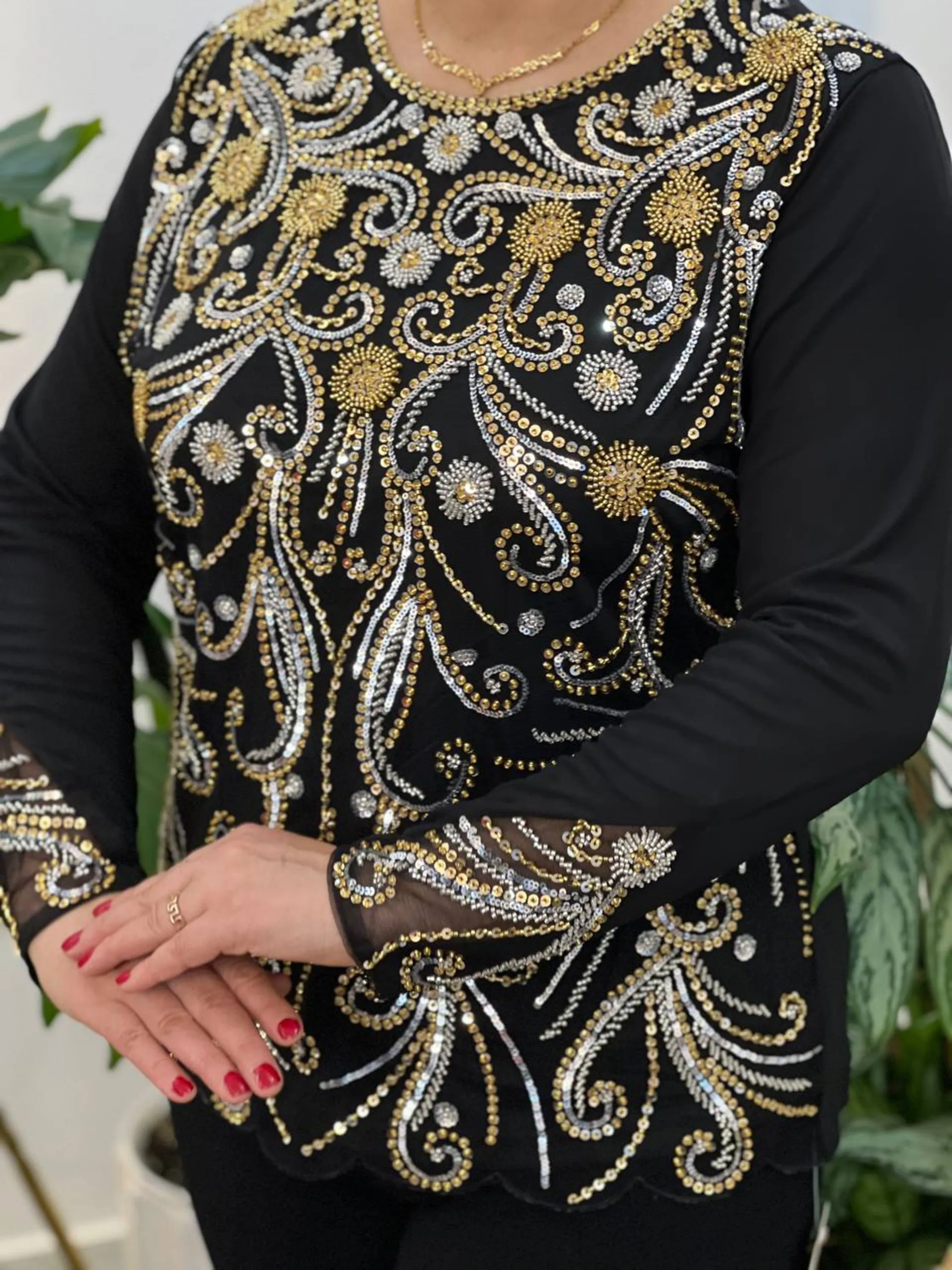 شومیز مجلسی جواهر دوزی