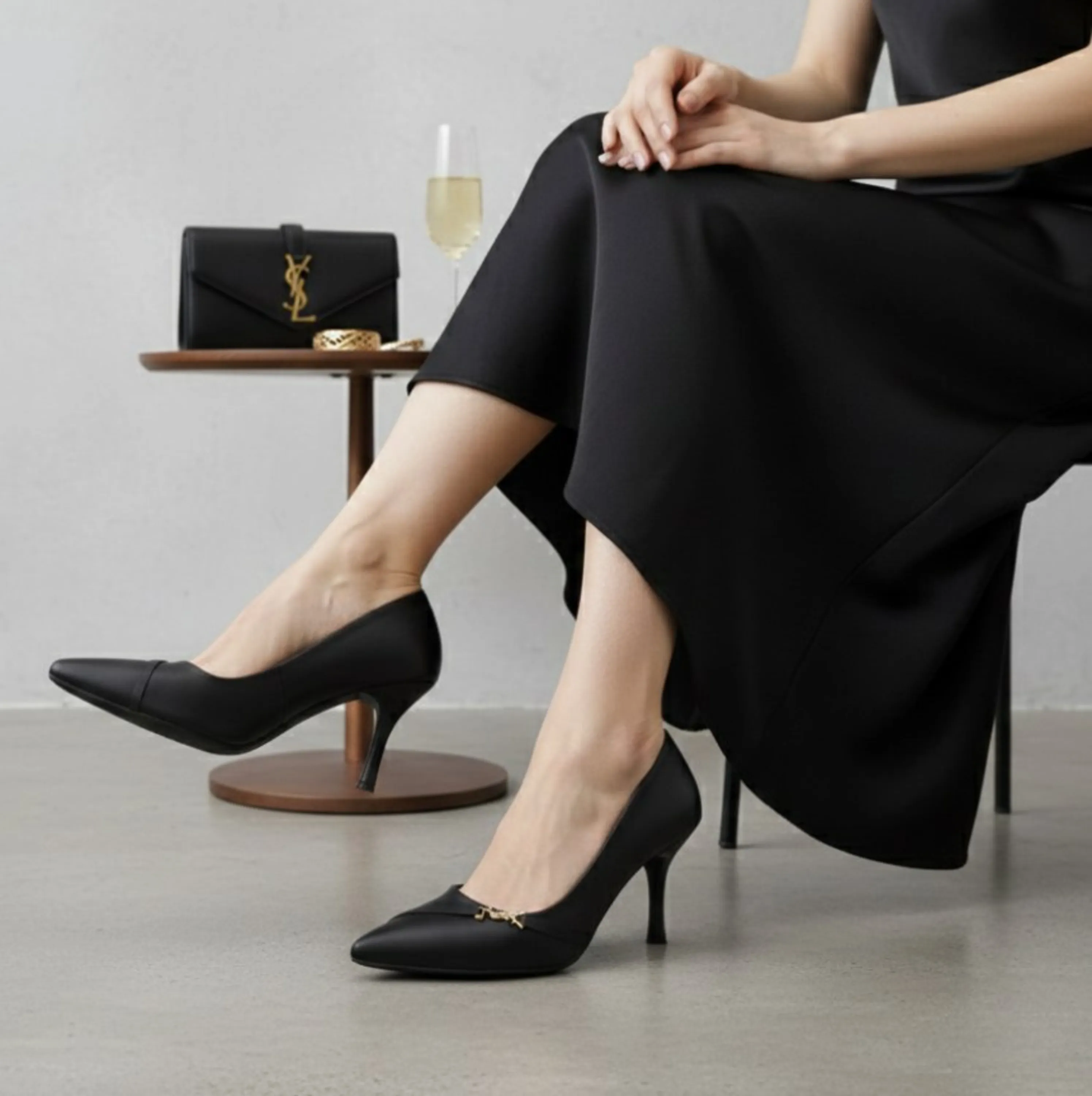 کفش مجلسی چرم مدل ysl