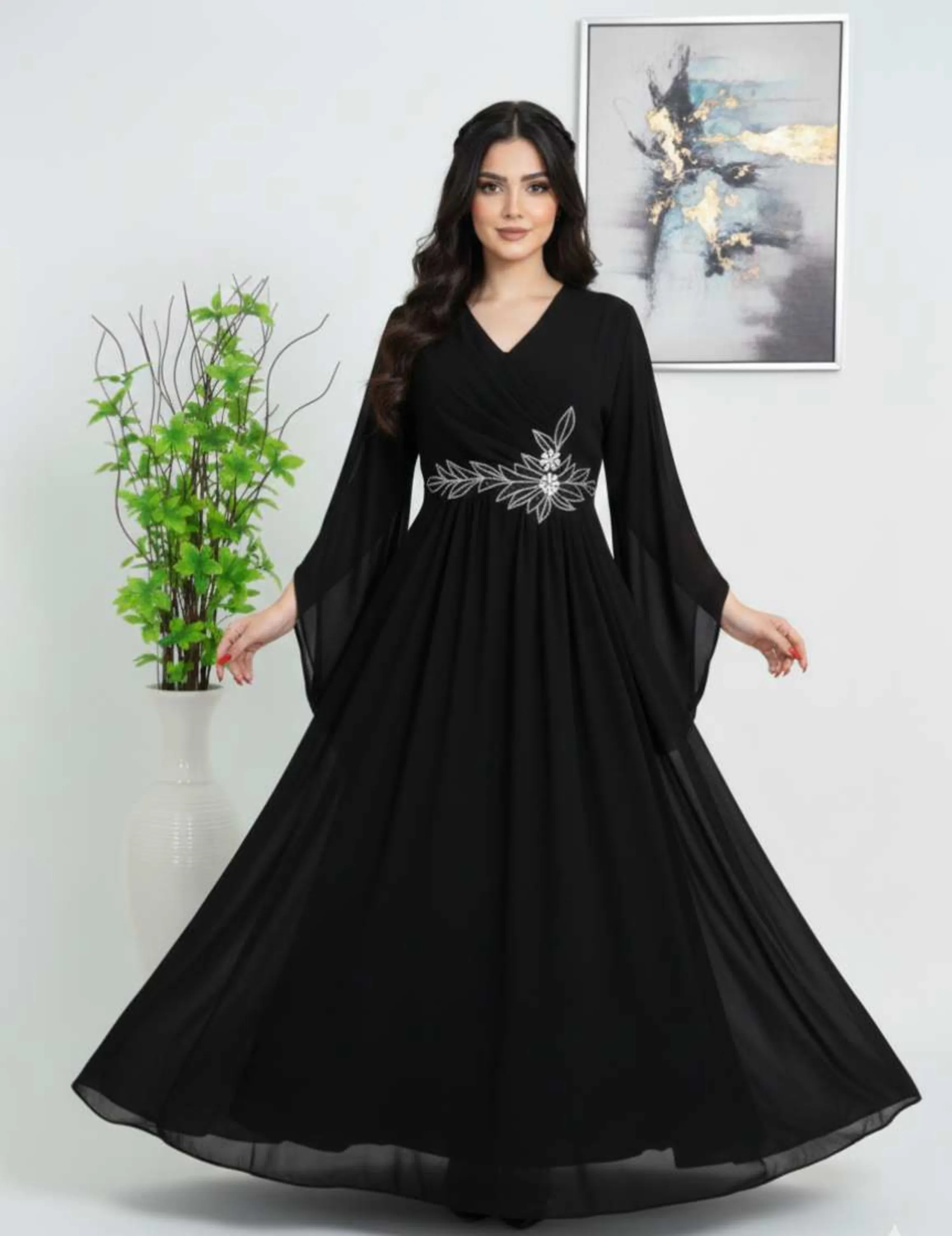 پیراهن مجلسی حریر گندم