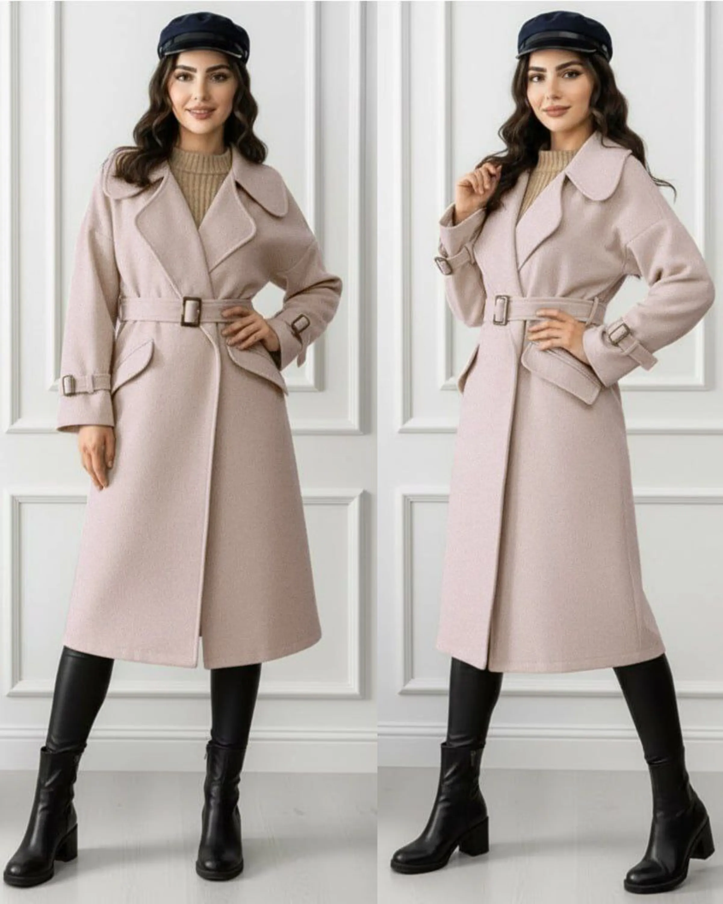 پالتو فوتر یقه برگی