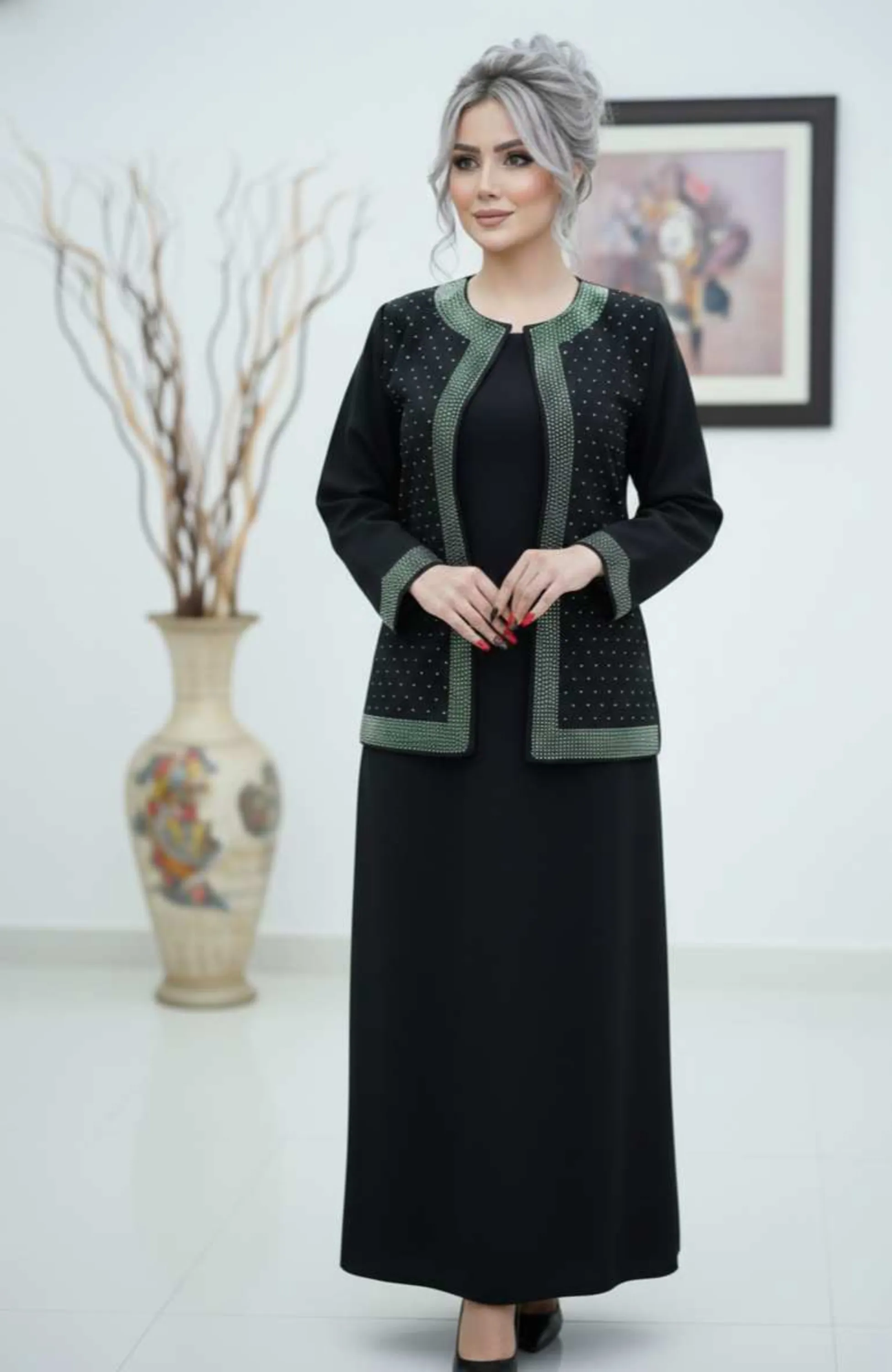 کت و سارافون سایز بزرگ نیلا