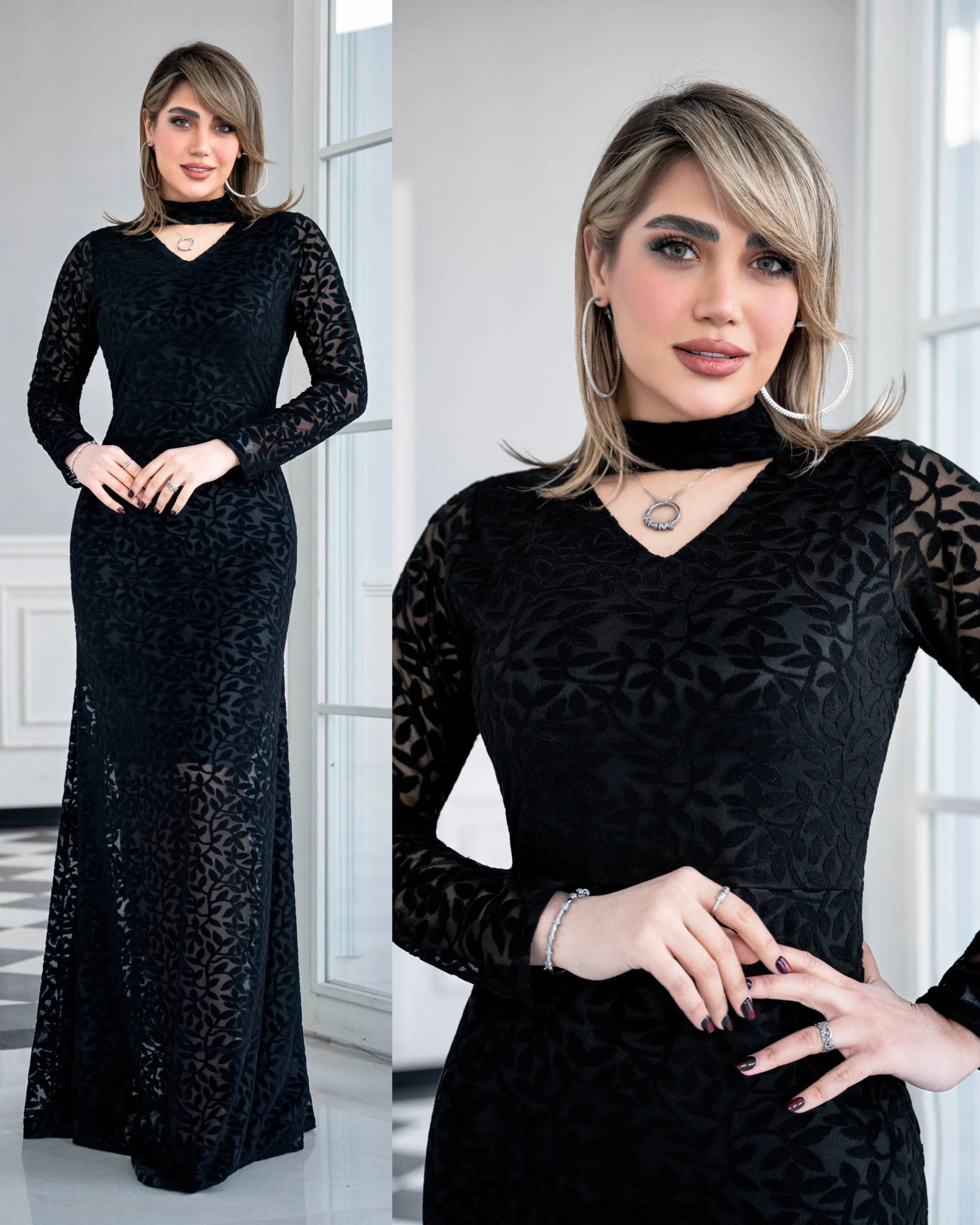 لباس مجلسی مخمل سراب