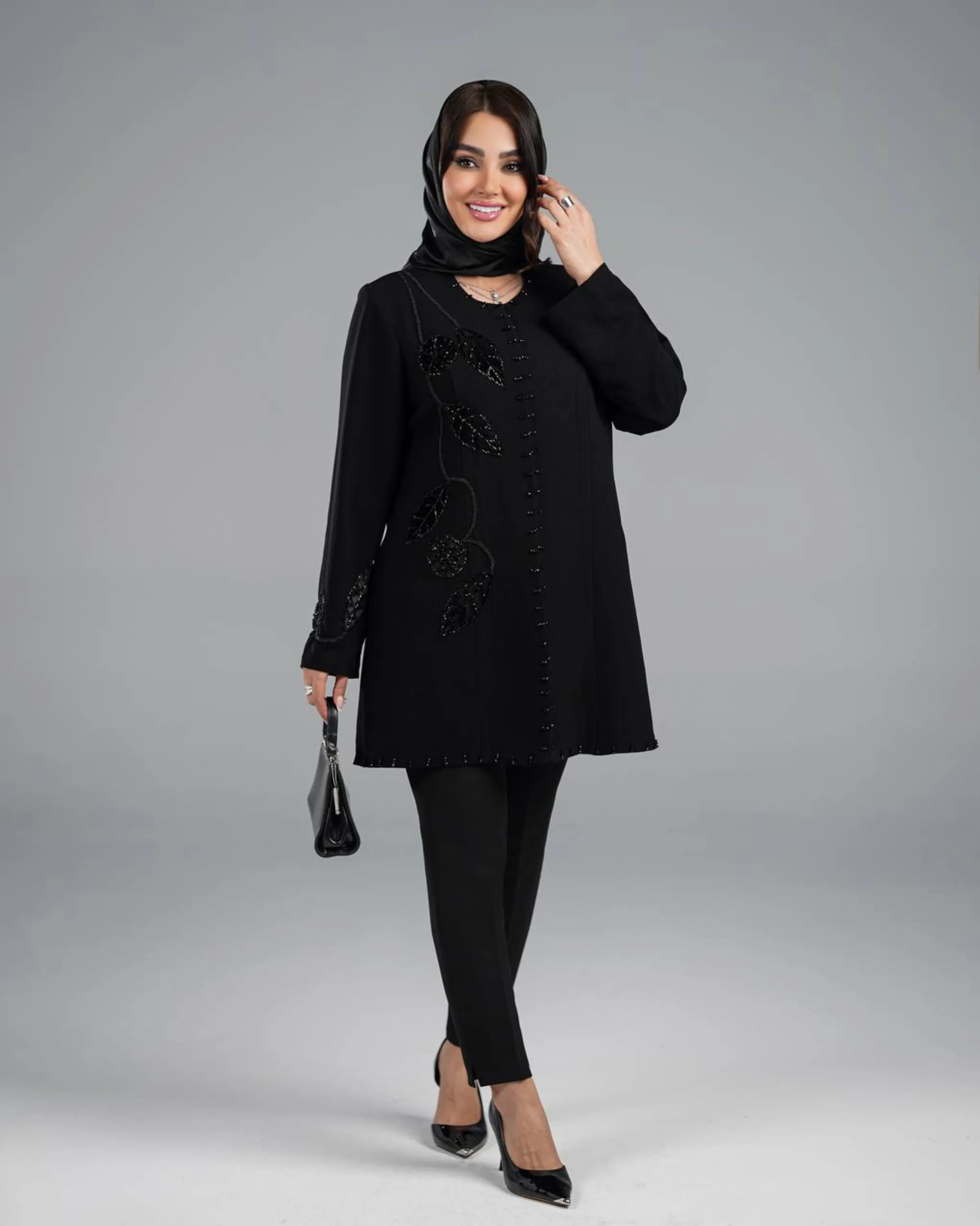 مانتو کرپ دیپلمات مدل گلاره